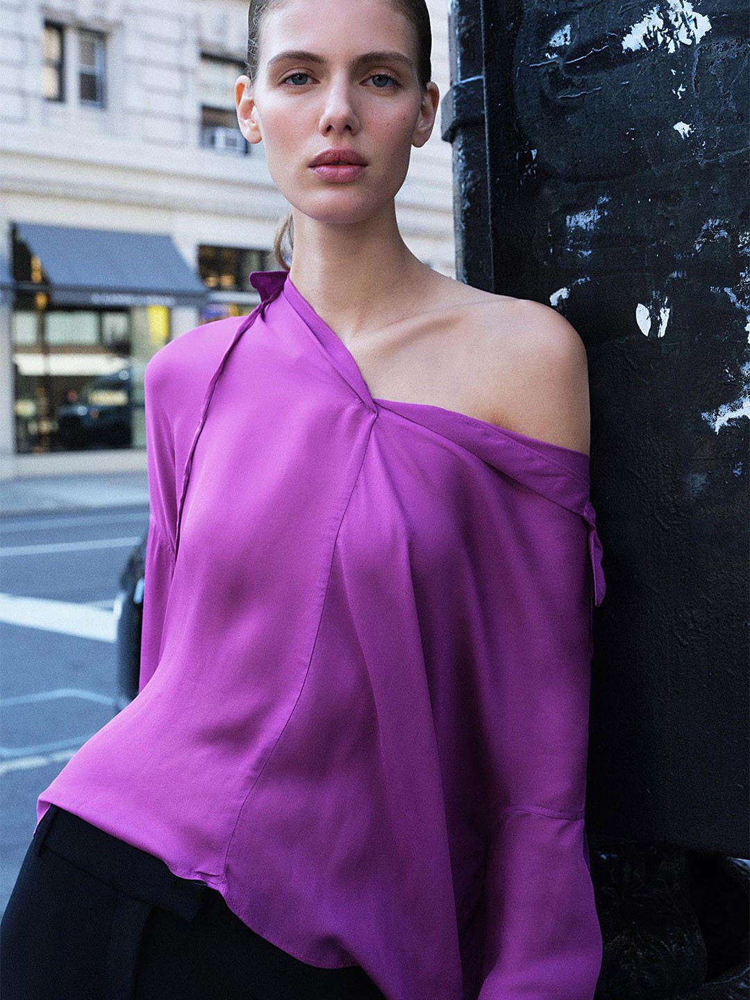 

LULU & SKY One Shoulder Top, Purple