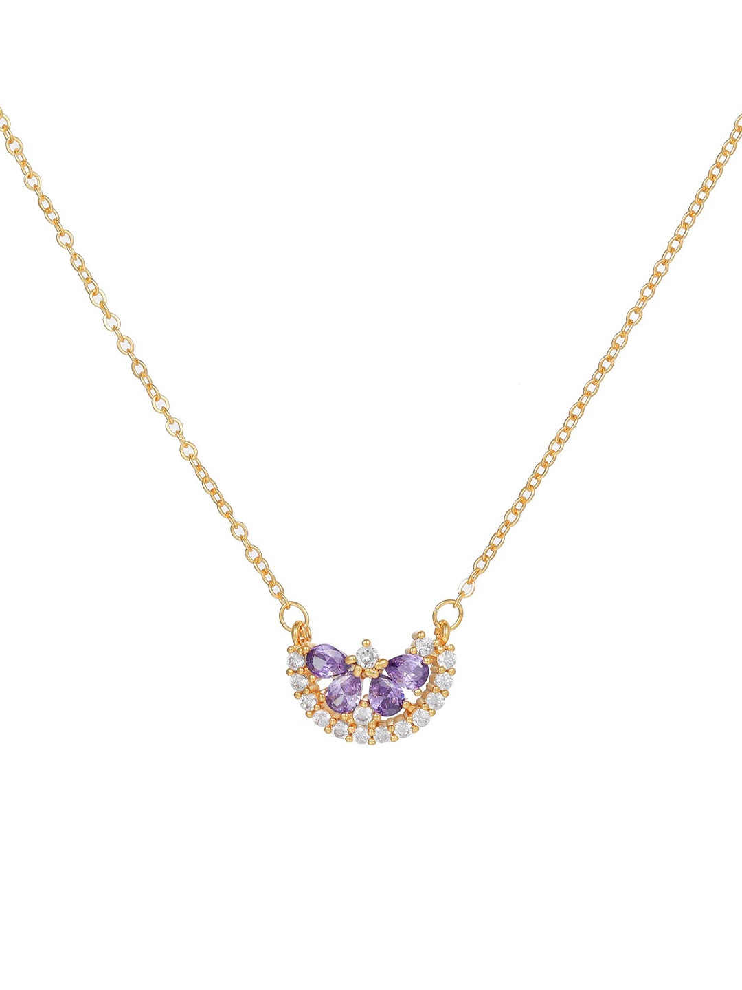 

Just Lil Things Artificial Stones Studded Chain, Gold