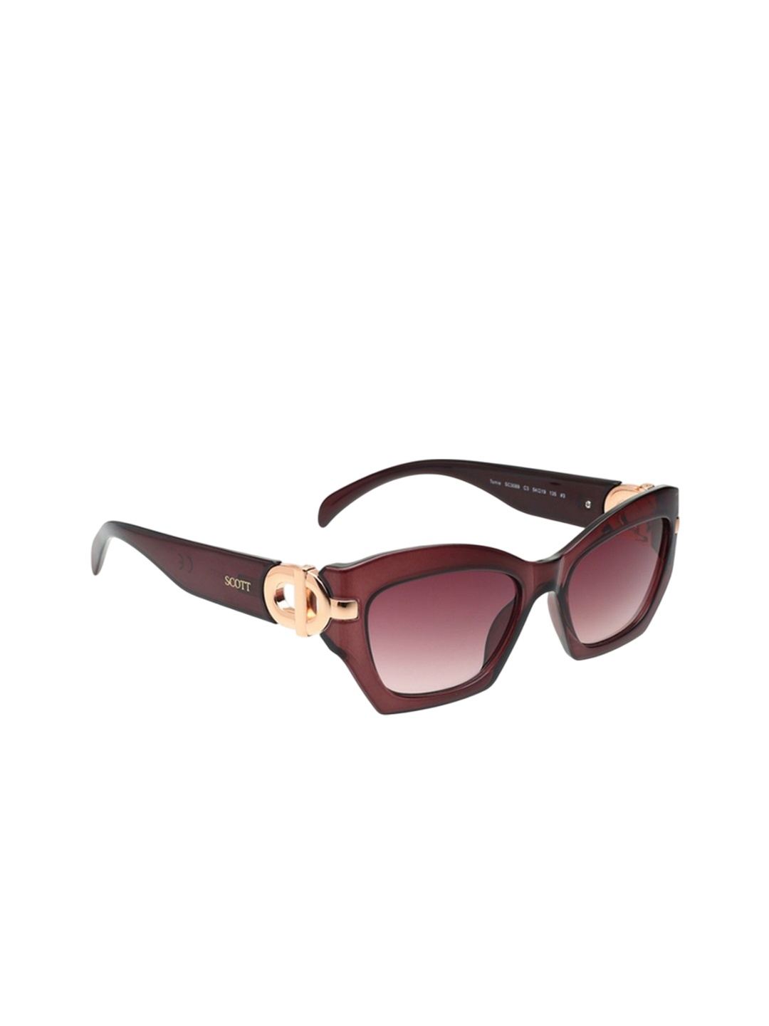 

SCOTT Women Cateye Sunglasses with UV Protected Lens, Maroon
