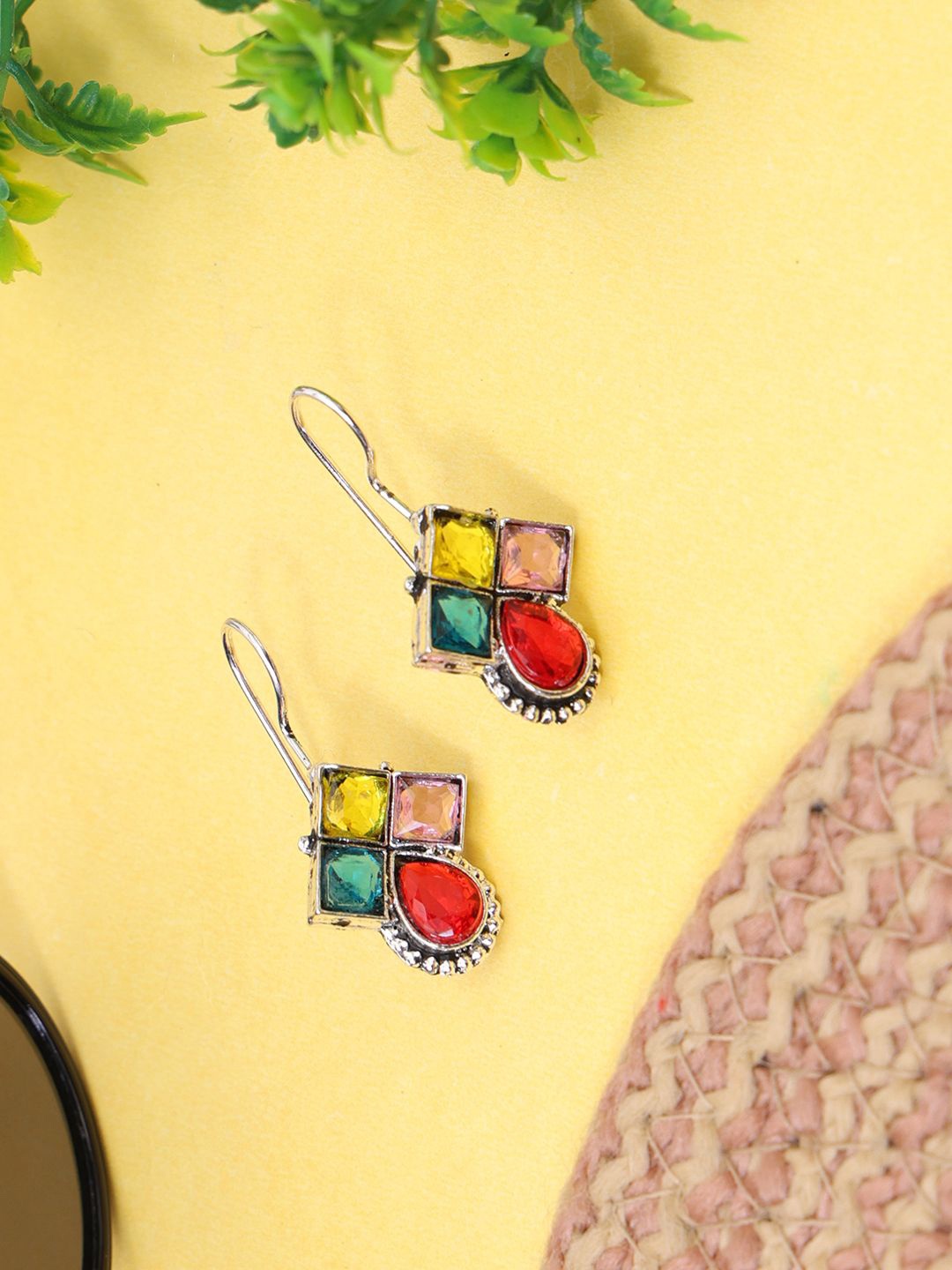 

Styled Diva Contemporary Drop Earrings, Multi