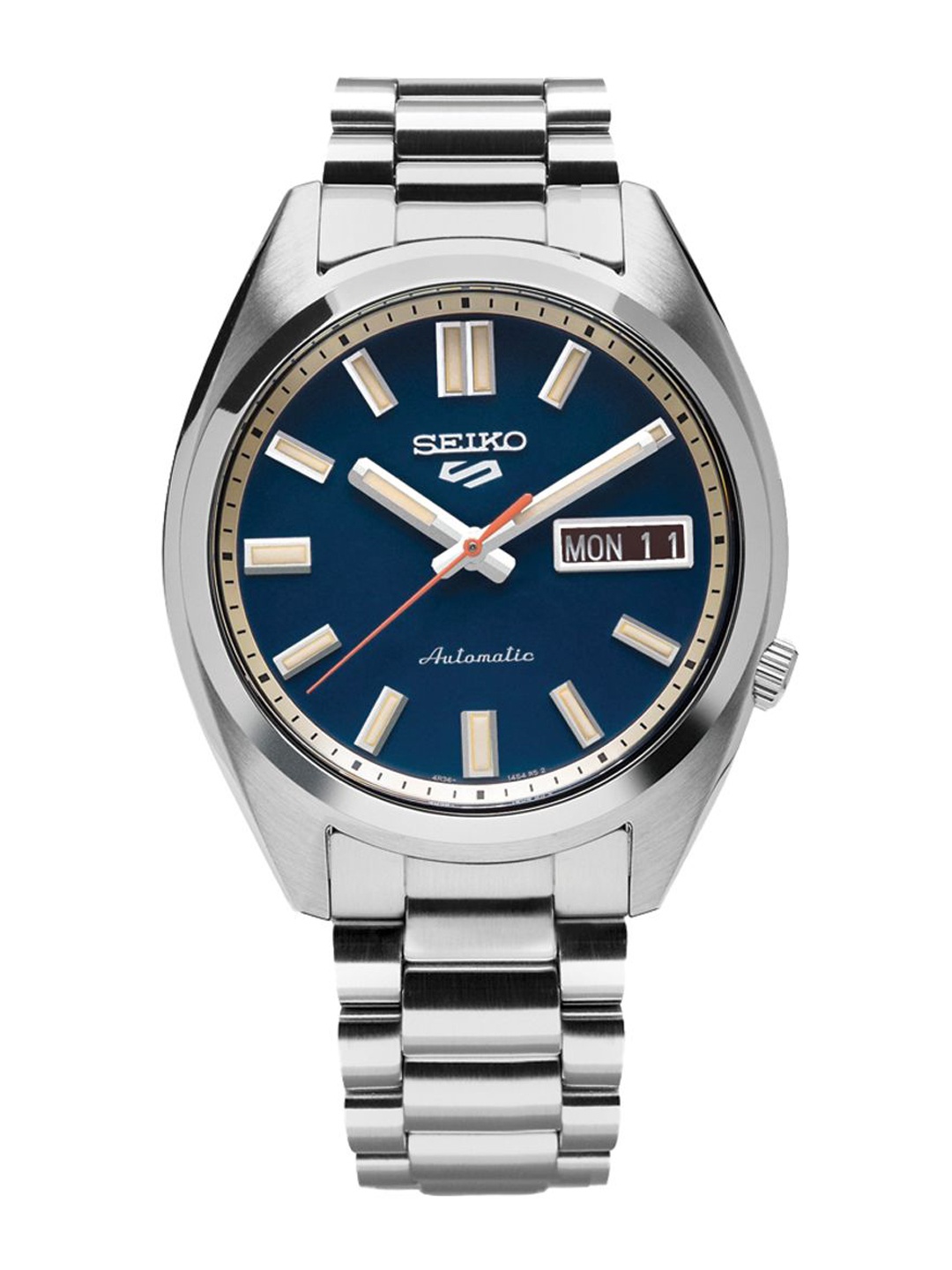 

SEIKO Men Dial & Stainless Steel Bracelet Style Straps Analogue Chronograph Automatic Motion Powered Watch, Blue