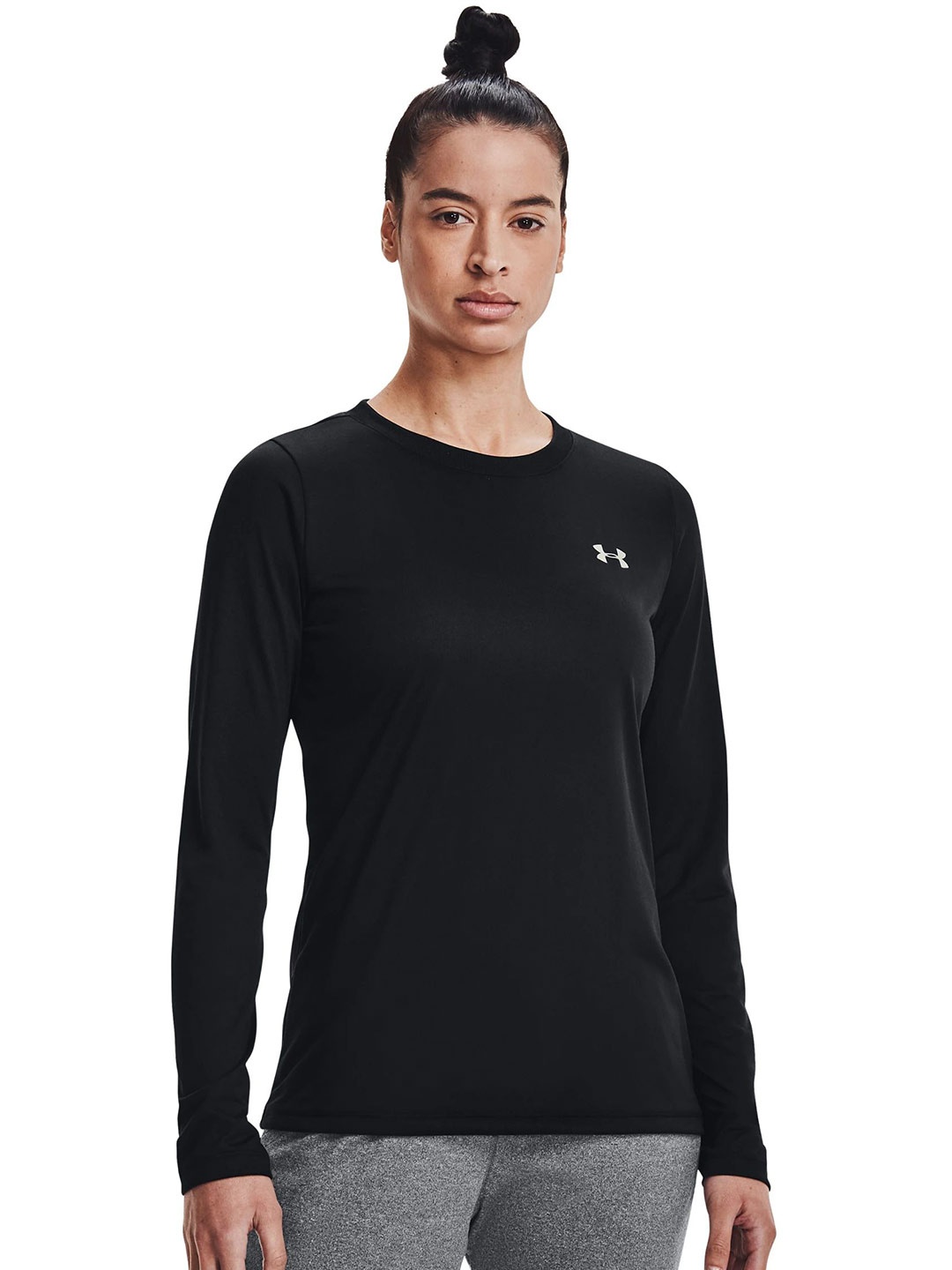 

UNDER ARMOUR Tech Crew Long Sleeve Tshirt, Black