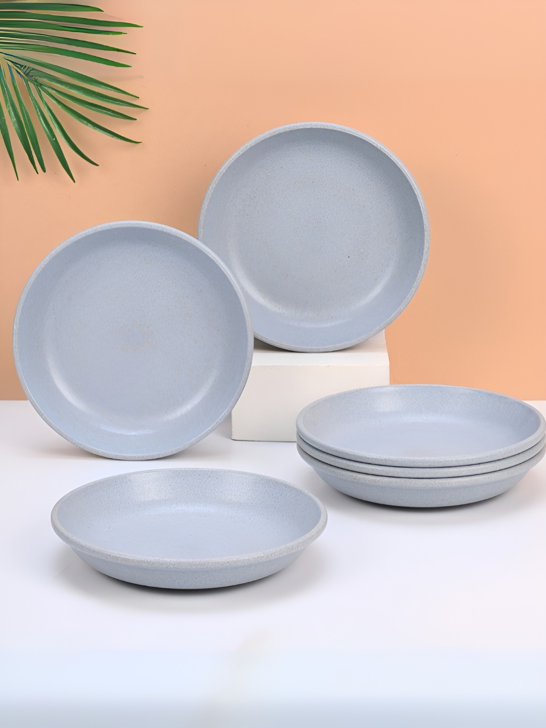 

eha Blue 6 Pieces Dishwasher Safe Plates