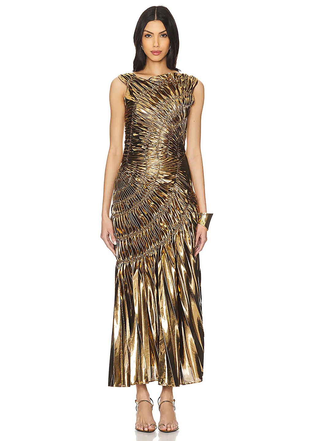 

LULU & SKY Embellished Maxi Dress, Gold