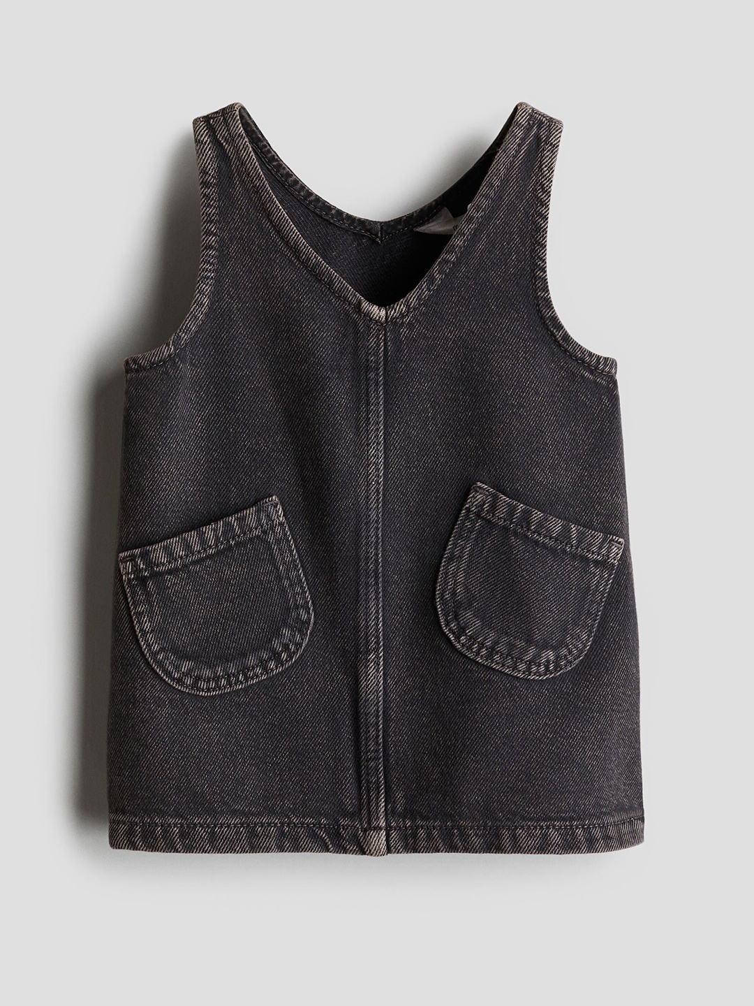 

H&M Denim Pinafore Dress, Grey