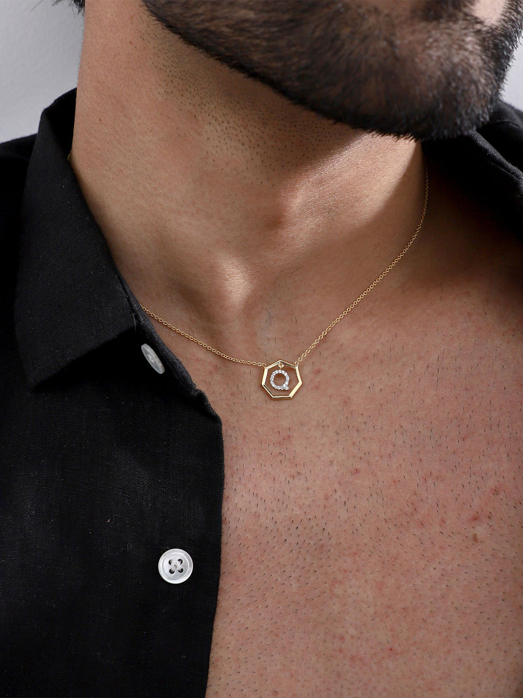 

HOUSE OF SEVEN Unisex Brass Gold-Plated Necklace