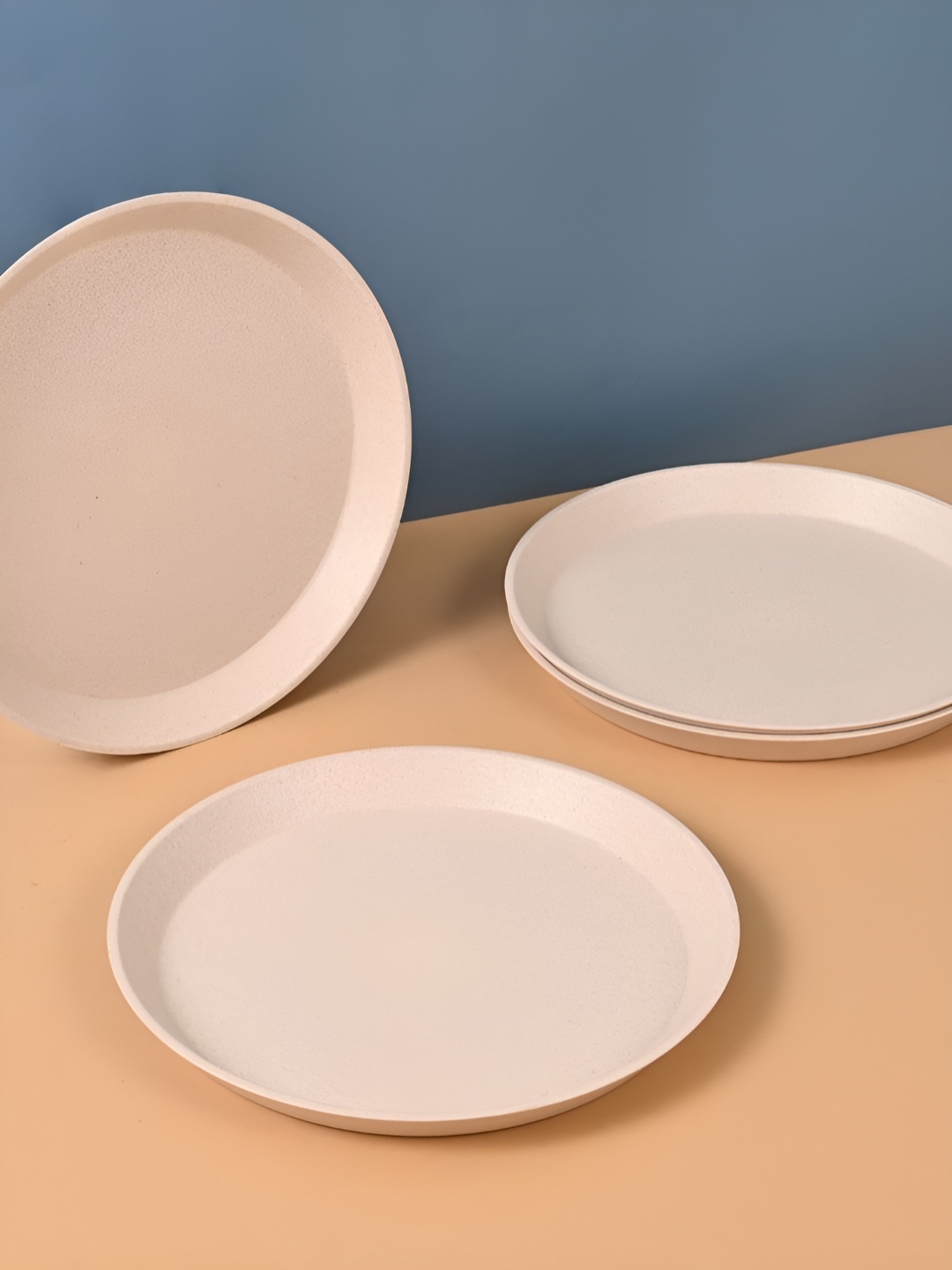 

eha Off White 4 Pieces Dishwasher Safe Plates