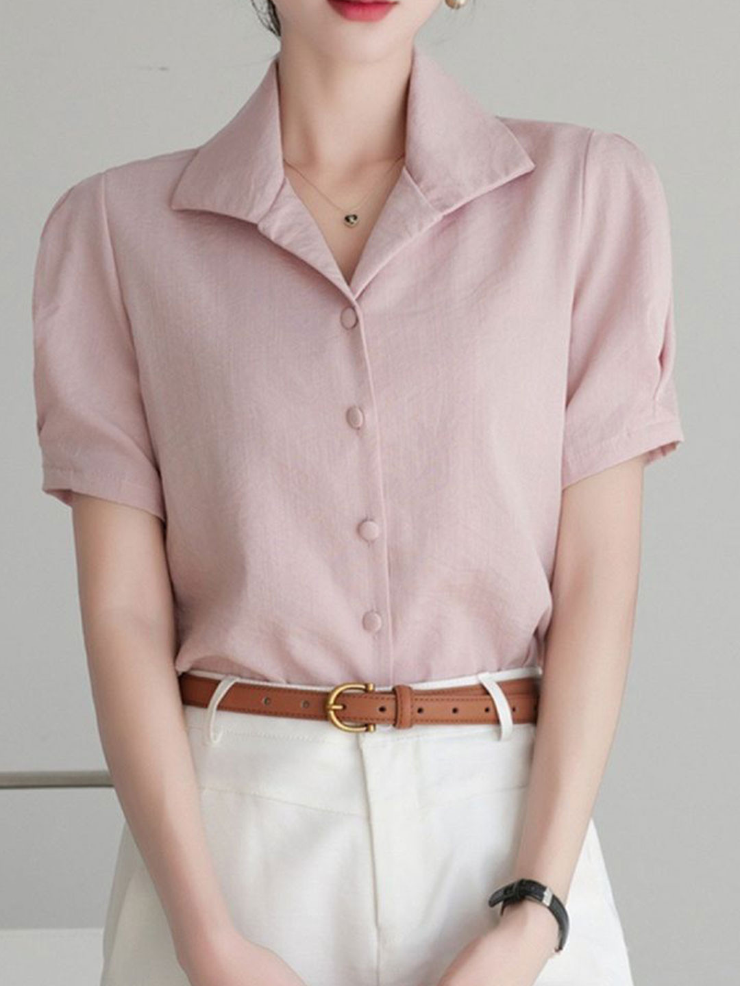 

LULU & SKY Shirt Style Top, Pink