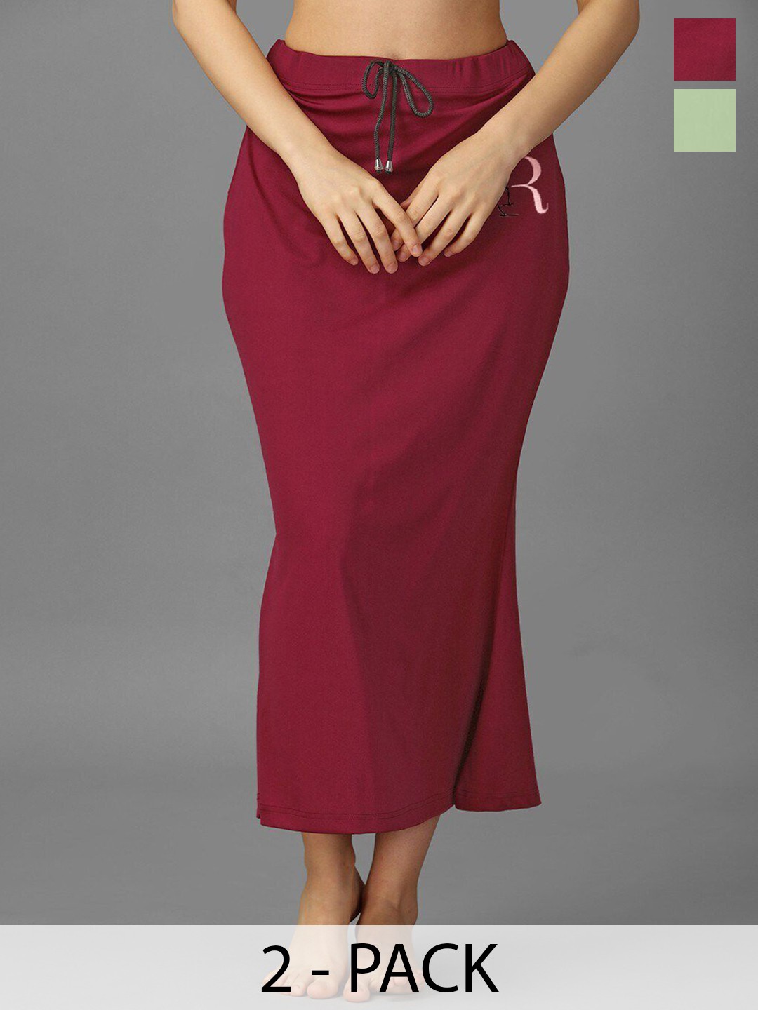 

IndianRang Pack Of 2 Strecheble Saree Shapewear, Maroon