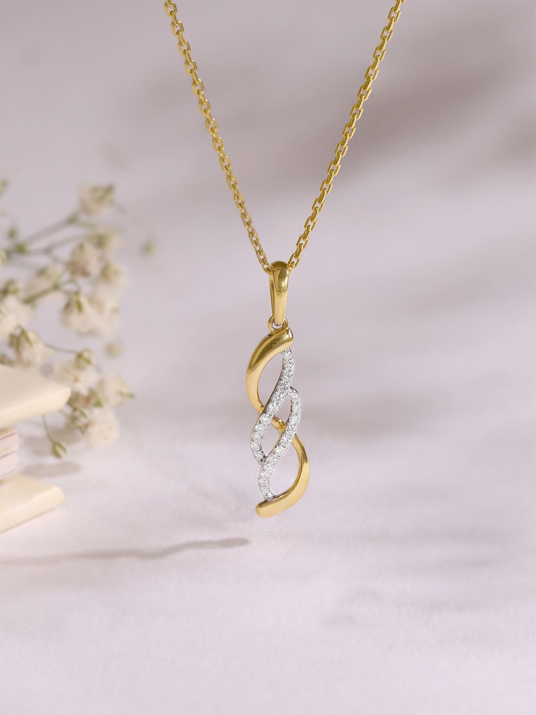 

Mia by Tanishq Women 14KT Diamond Pendant - 1.029 g, Yellow