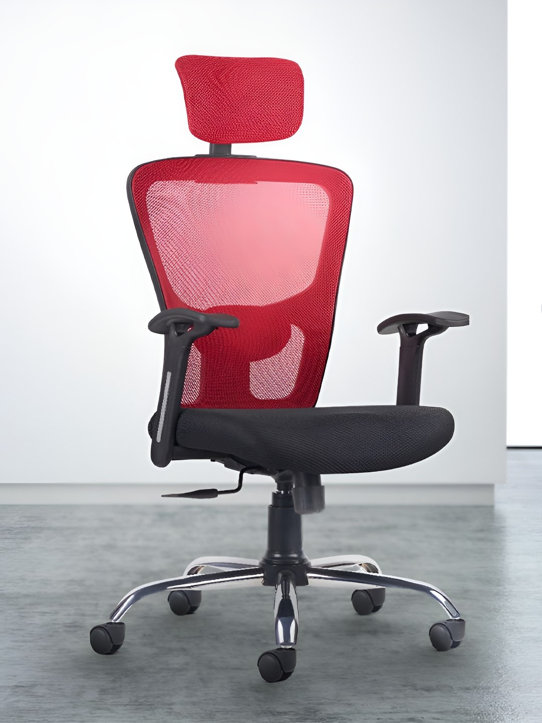 

CELLBELL C110 Leo Red & Black High Back Mesh Office Arm Chair