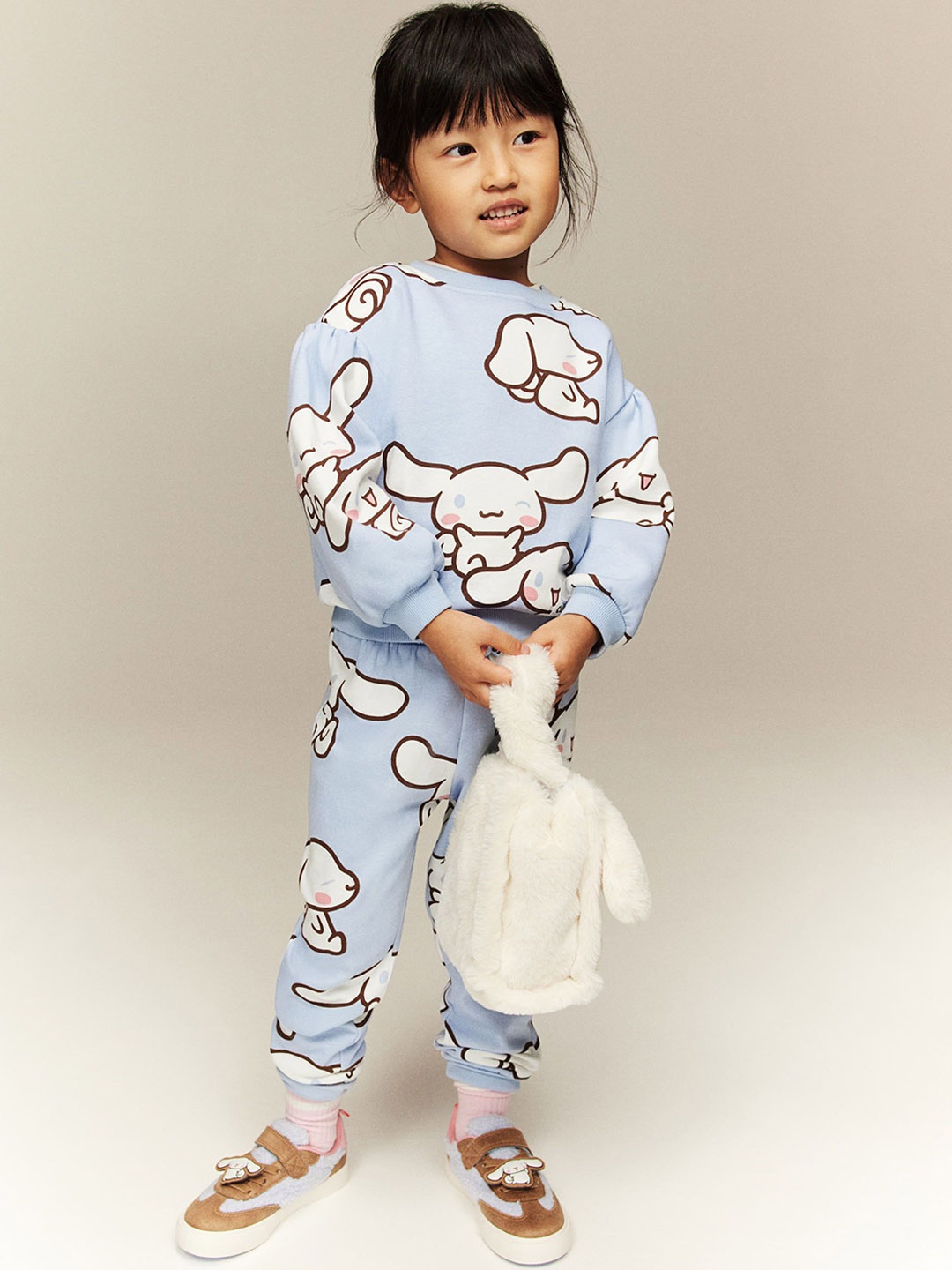 

H&M Printed Sweatshirt Joggers, Blue