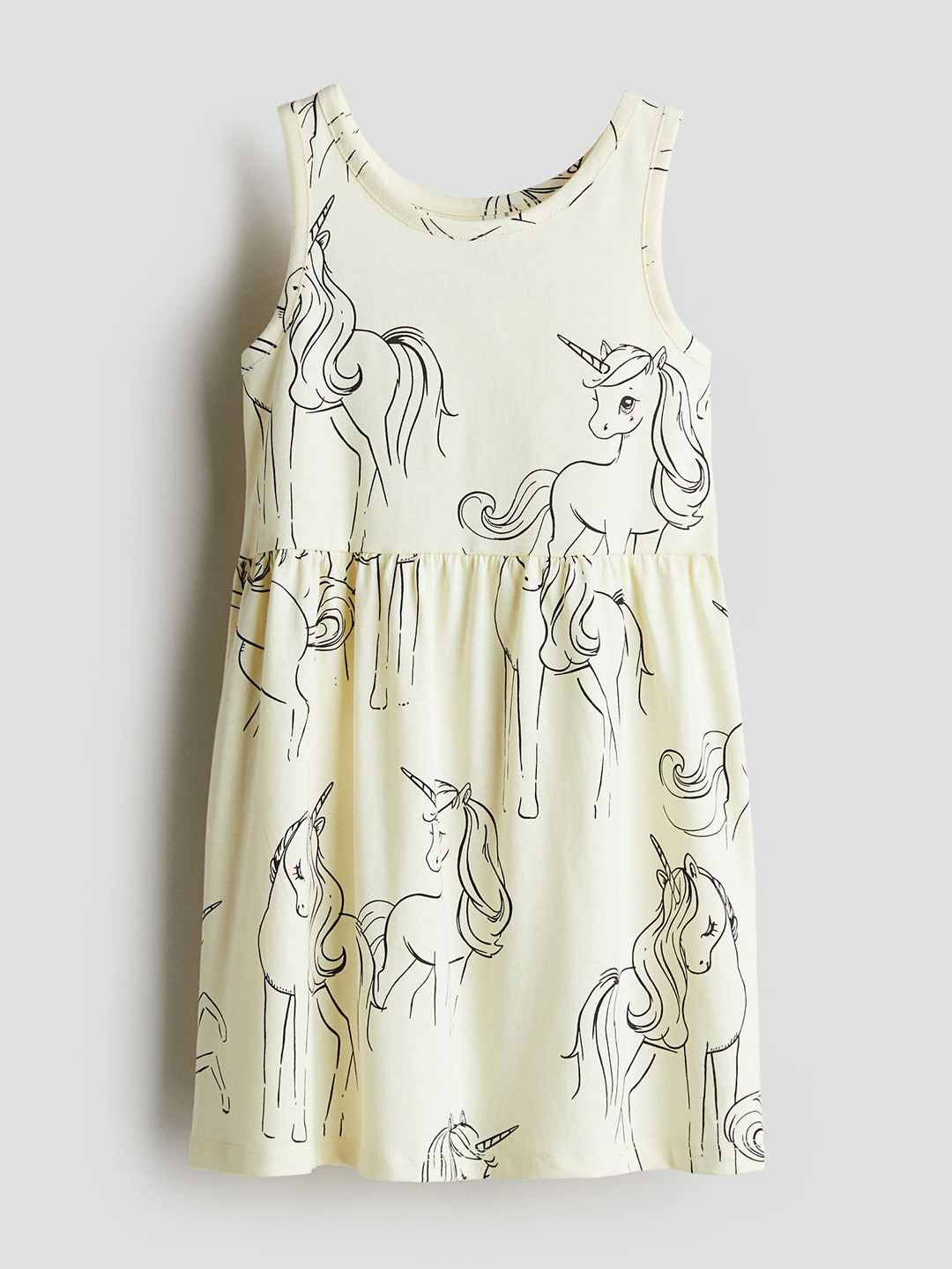 

H&M Patterned Cotton Dress, Yellow