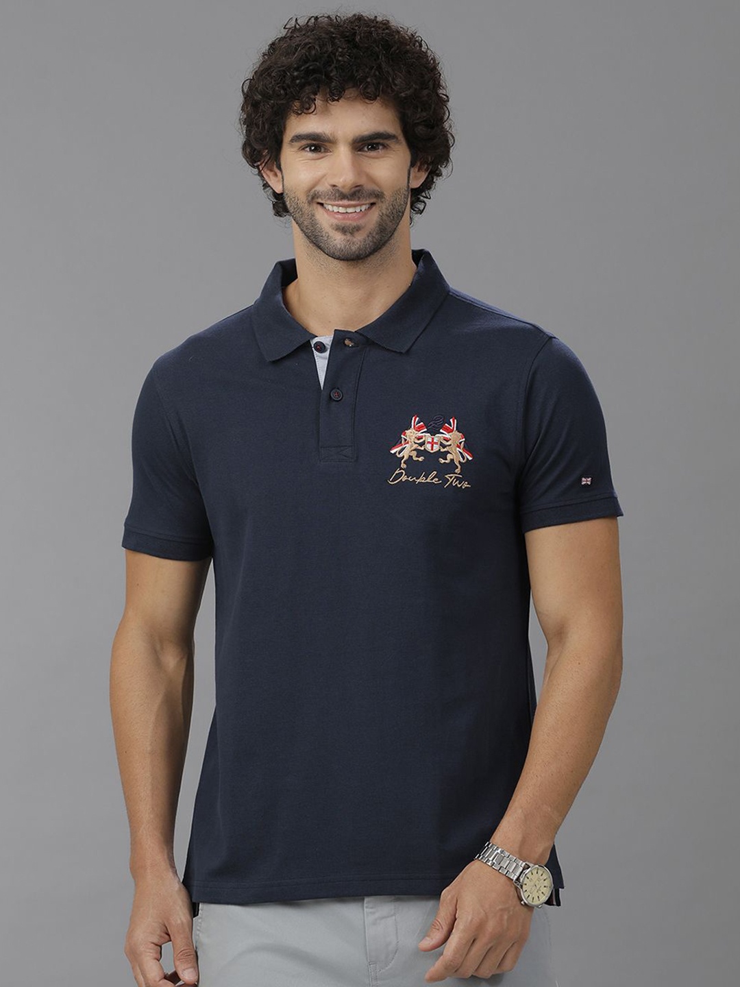 

Double Two Men Avengers Polo Collar Slim Fit T-shirt, Red