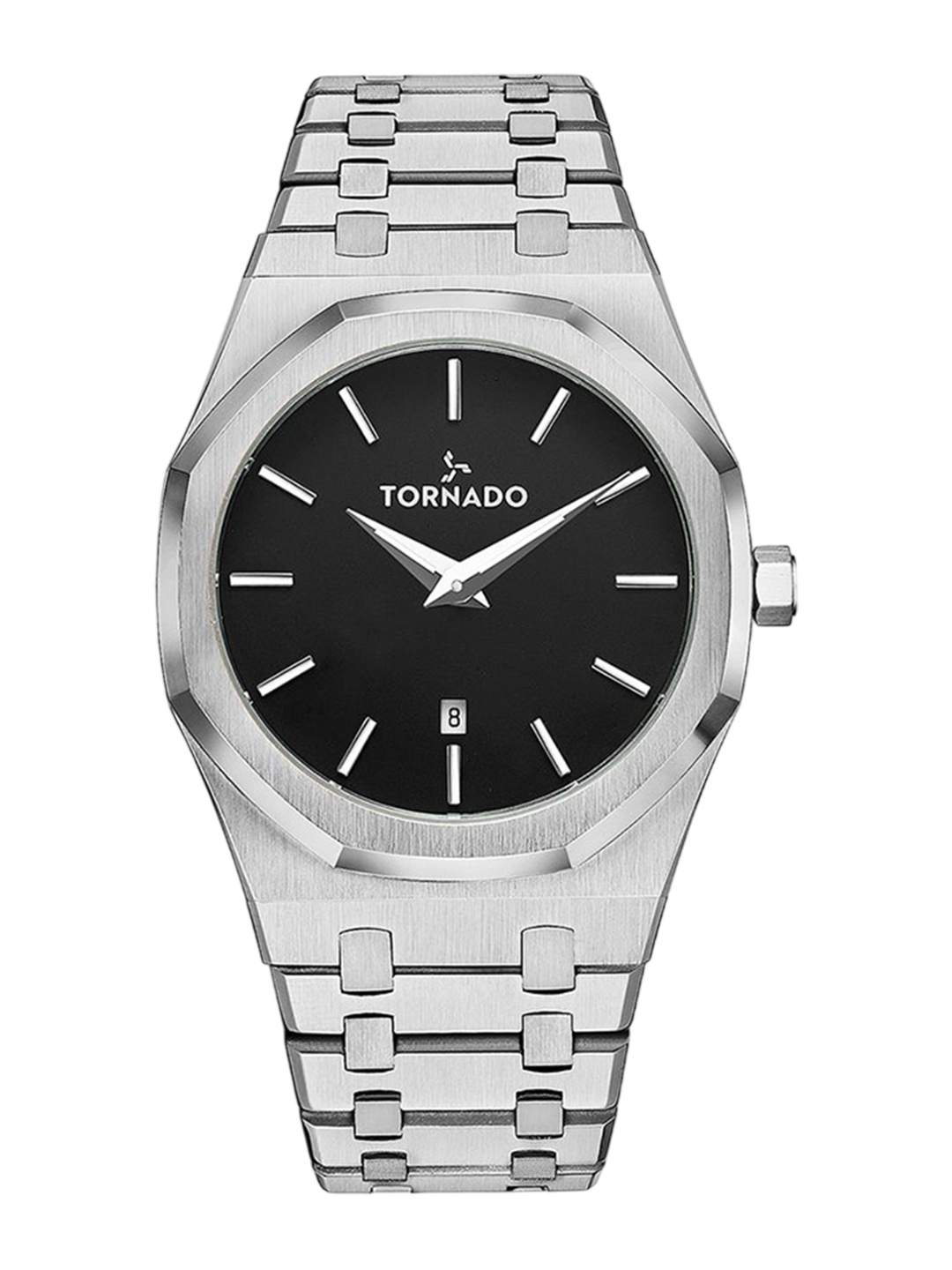 

TORNADO Men Dial & Stainless Steel Bracelet Style Straps Analogue Watch T9009-SBSB, Black