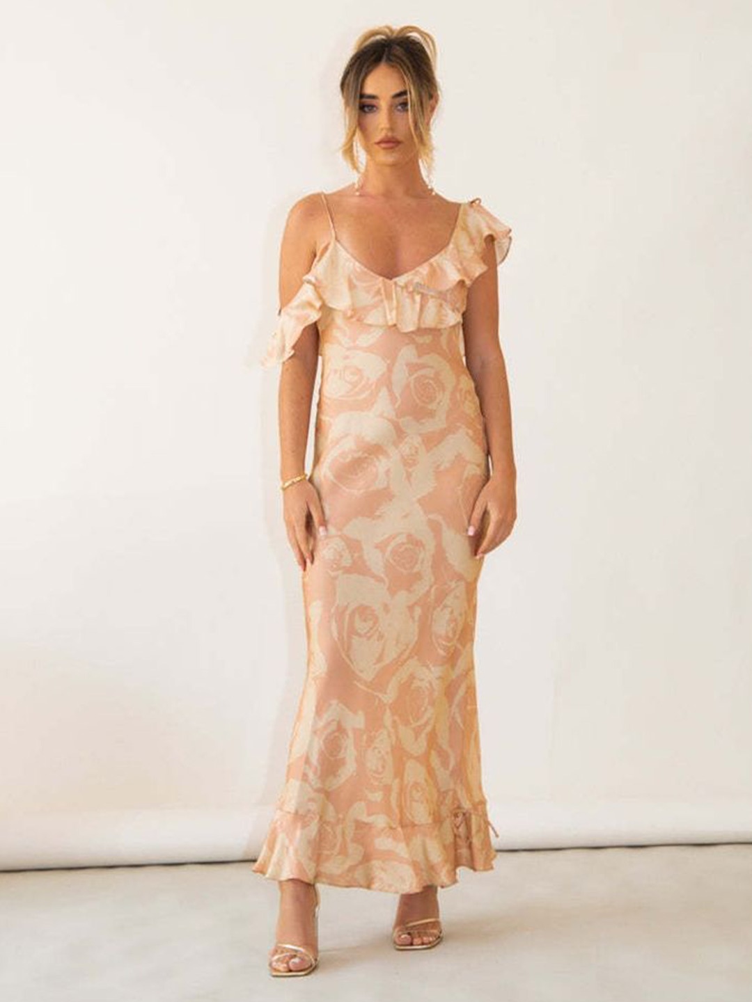 

LULU & SKY Floral Print Maxi Dress, Pink