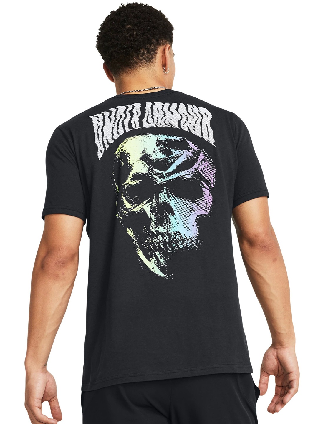 

UNDER ARMOUR Dusk To Dawn Skull Printed Short Sleeve Relaxed-Fit T-Shirt, Black