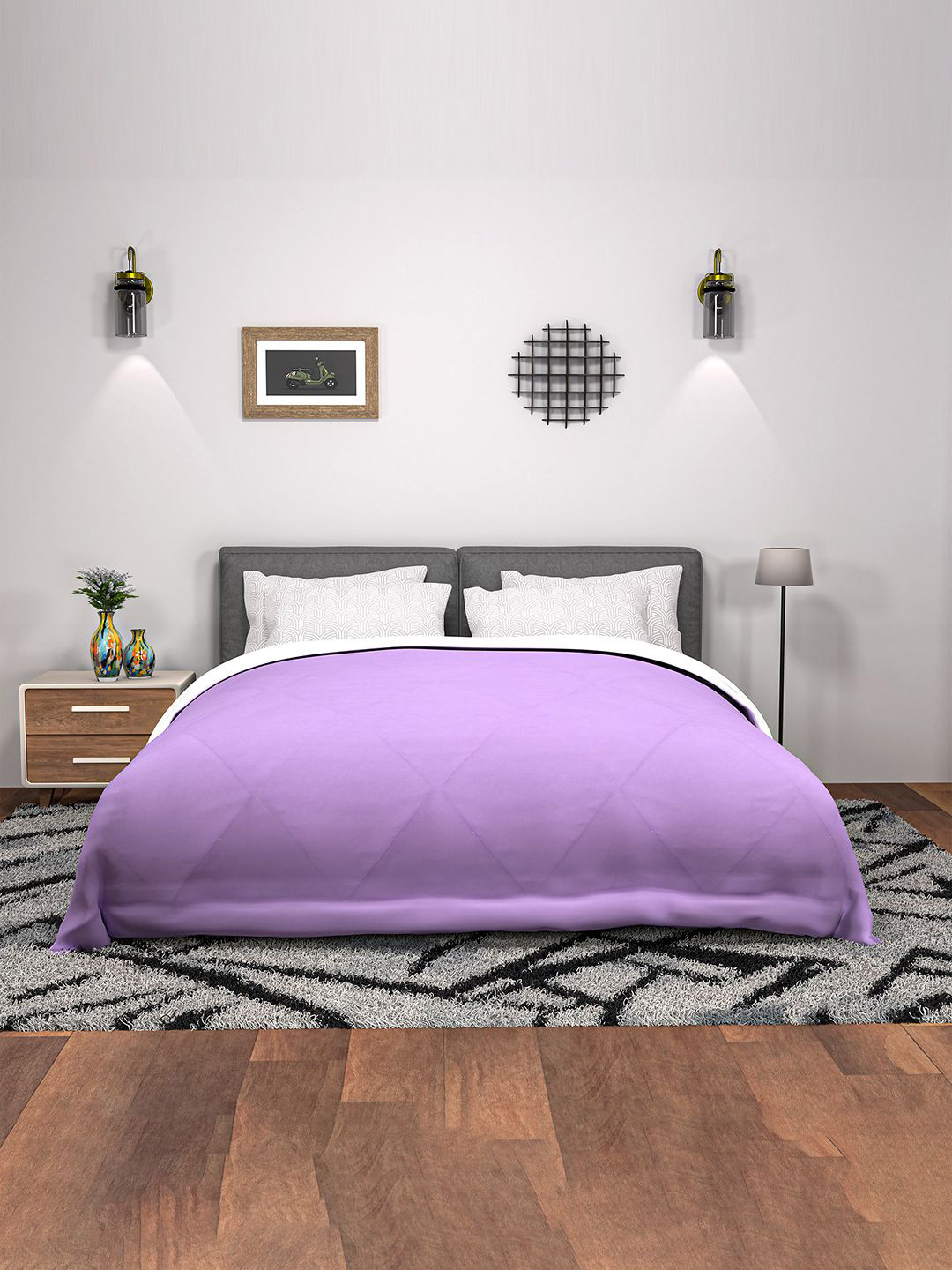 

Kuber Industries Lavender Mild Winter 300 GSM Double Bed Comforter
