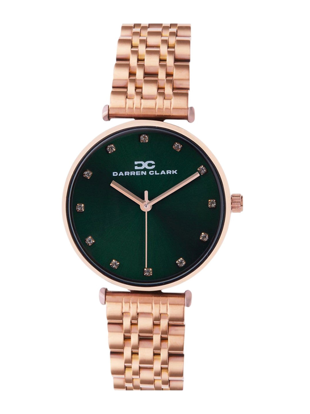 

DARREN CLARK Women Embellished Dial & Bracelet Style Straps Analogue Watch 2009C-M0314, Green