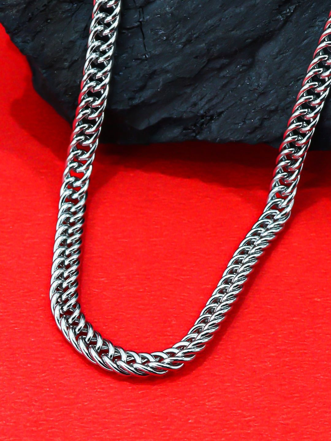 

KRENOZ Men Silver-Plated Chain