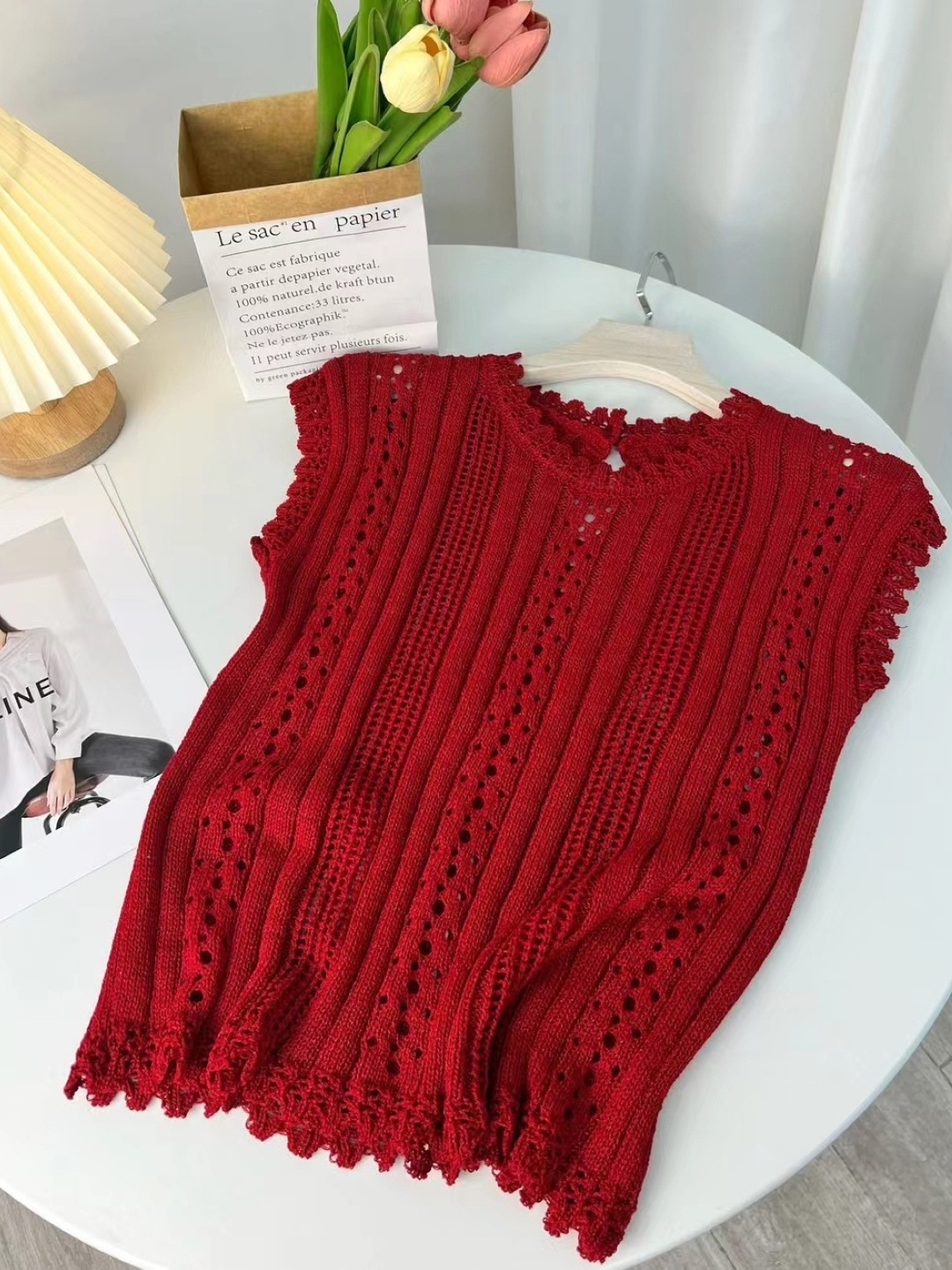 

KPOP Women Top, Red