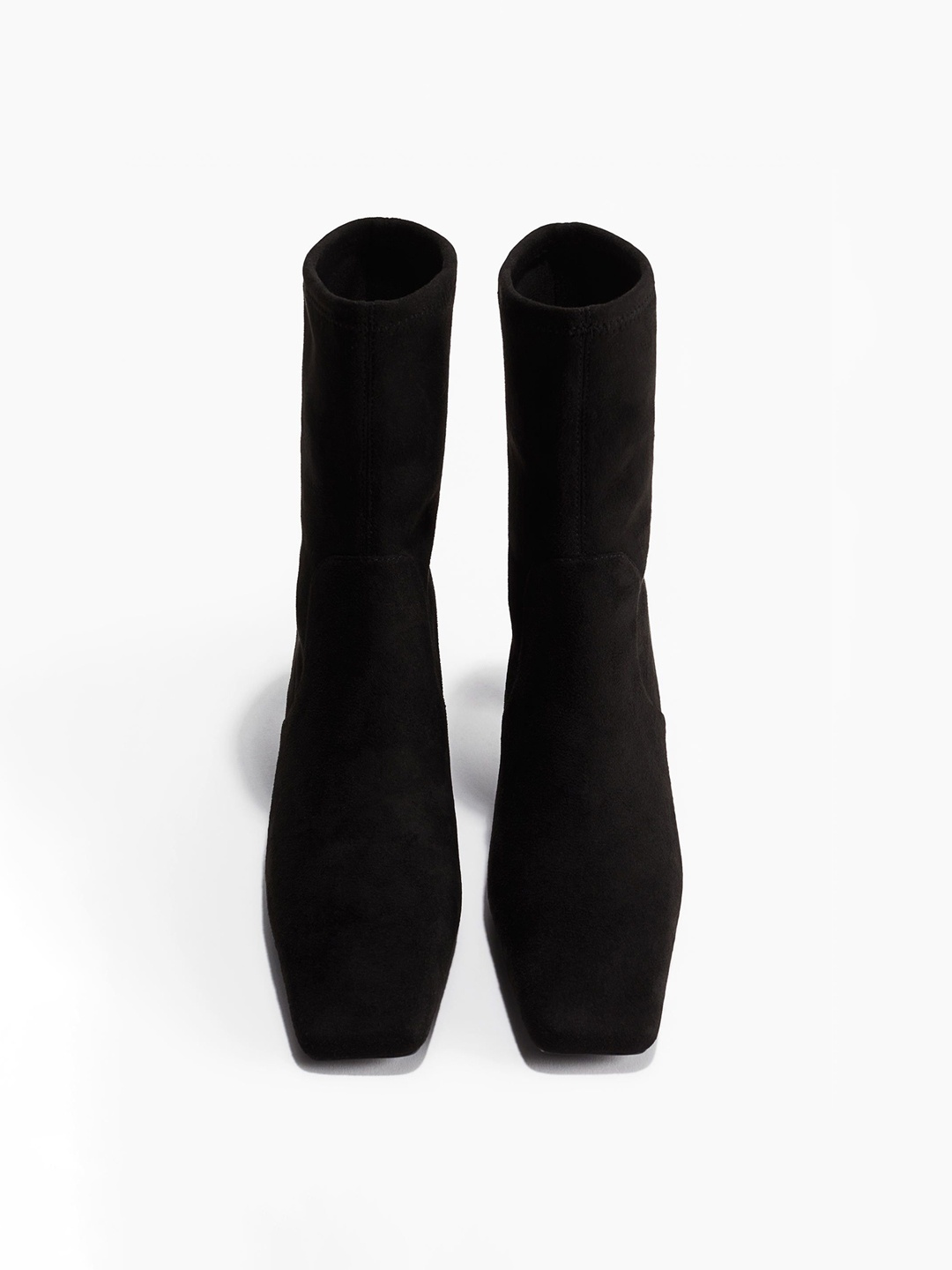 

H&M Napped Sock Boots, Black