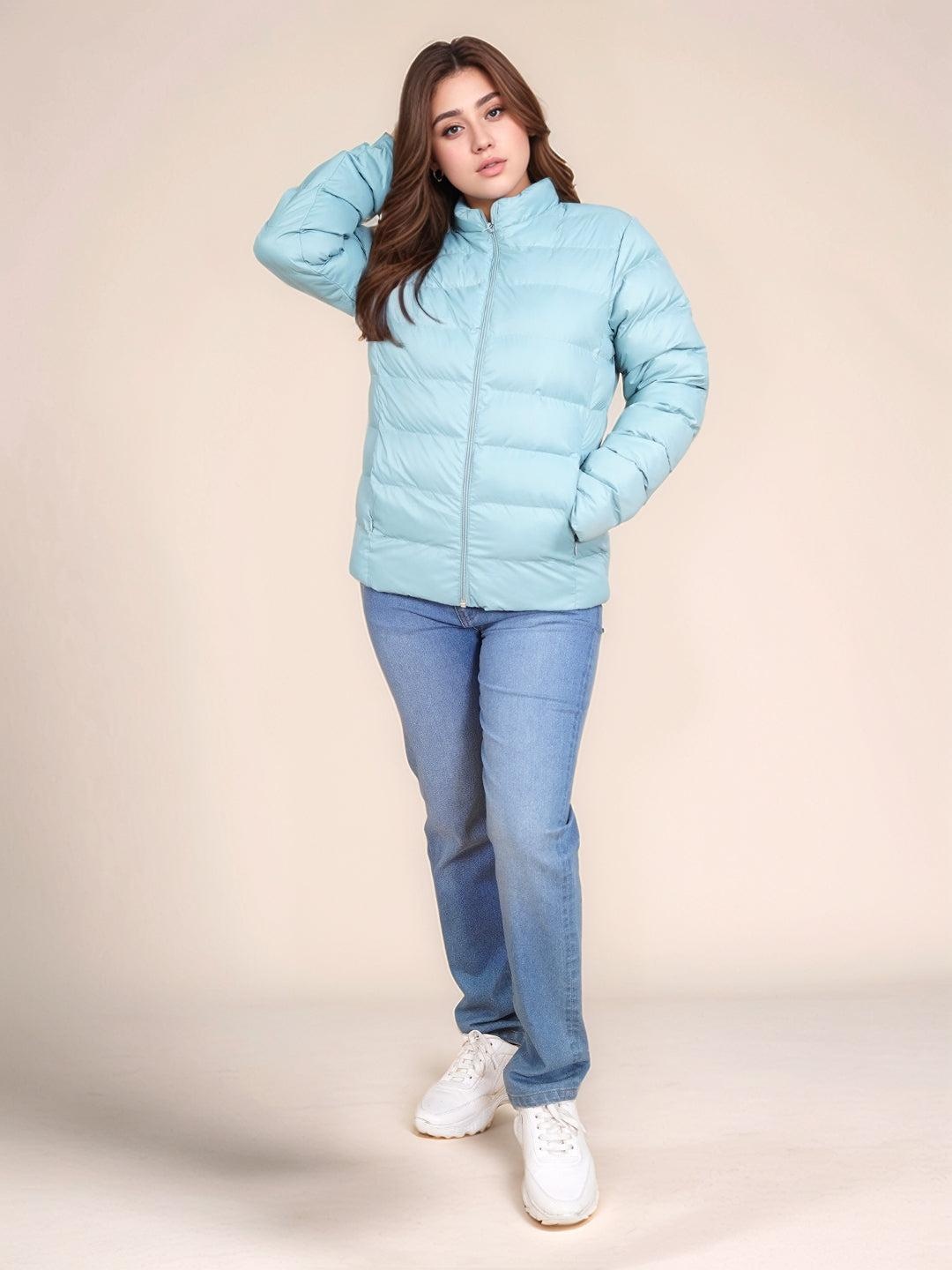 

Zink London Blue Solid Straight Fit Jacket