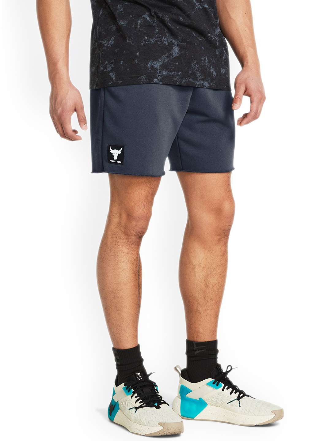

UNDER ARMOUR Project Rock Heavyweight Terry Shorts, Grey