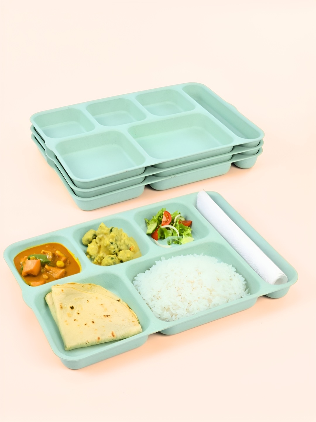 

eha Green 4 Pieces Dishwasher Safe Plates