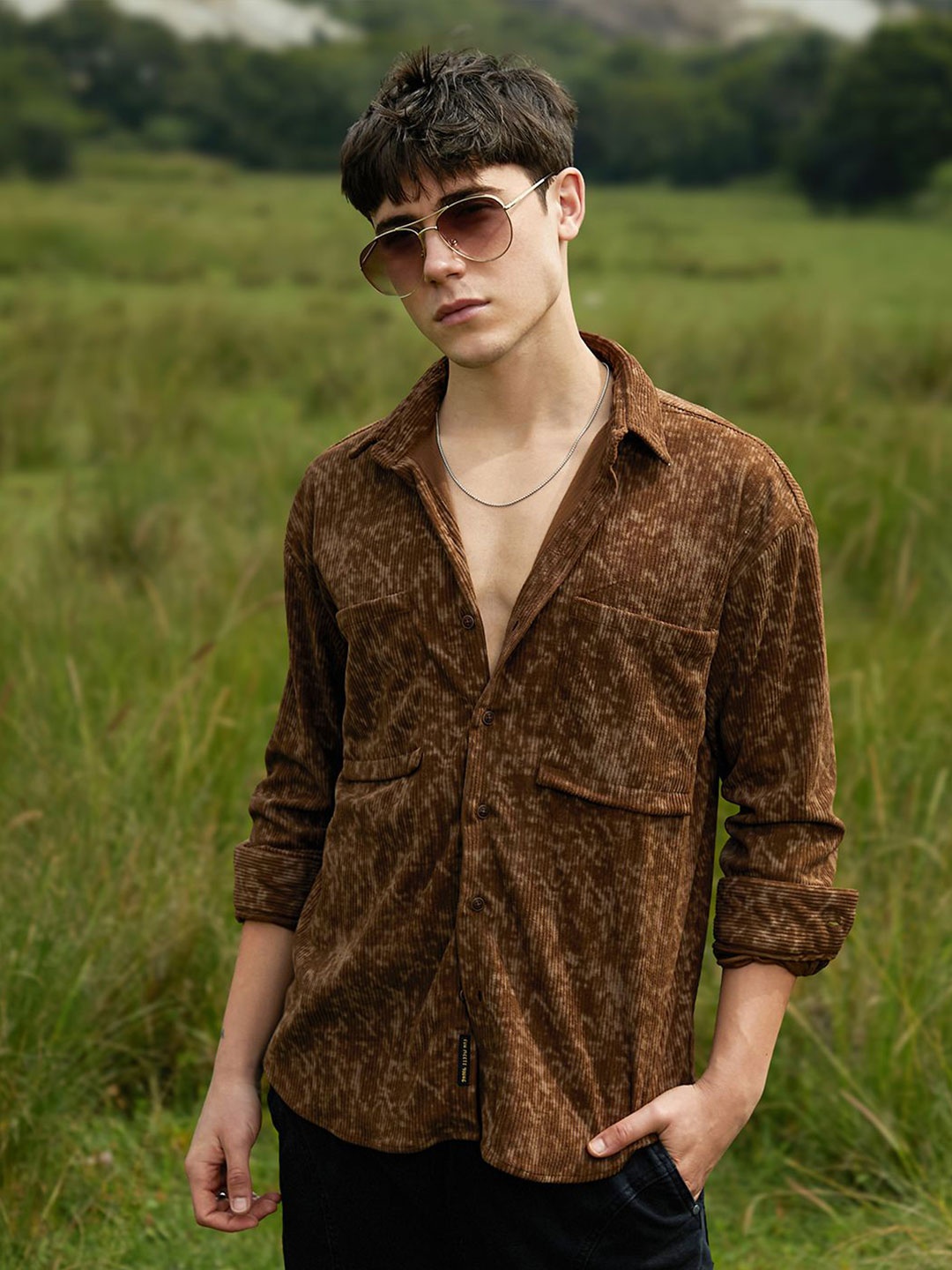 

Campus Sutra Men Comfort Opaque Casual Shirt, Brown
