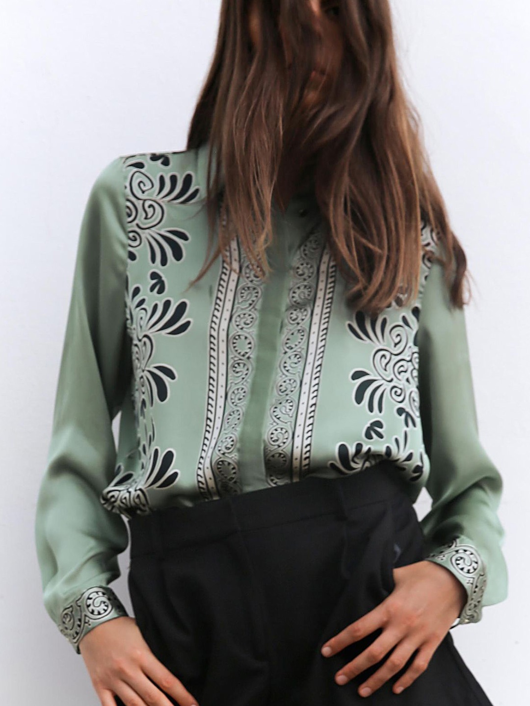 

LULU & SKY Floral Print Top, Green