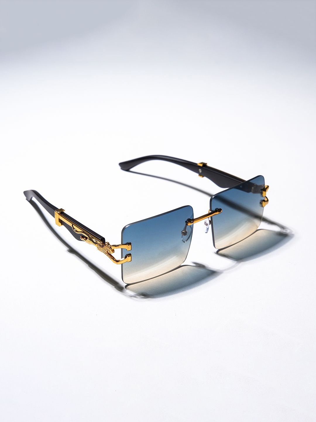 

CHOKORE Unisex Rectangle Sunglasses with Polarised and UV Protected Lens, Gold