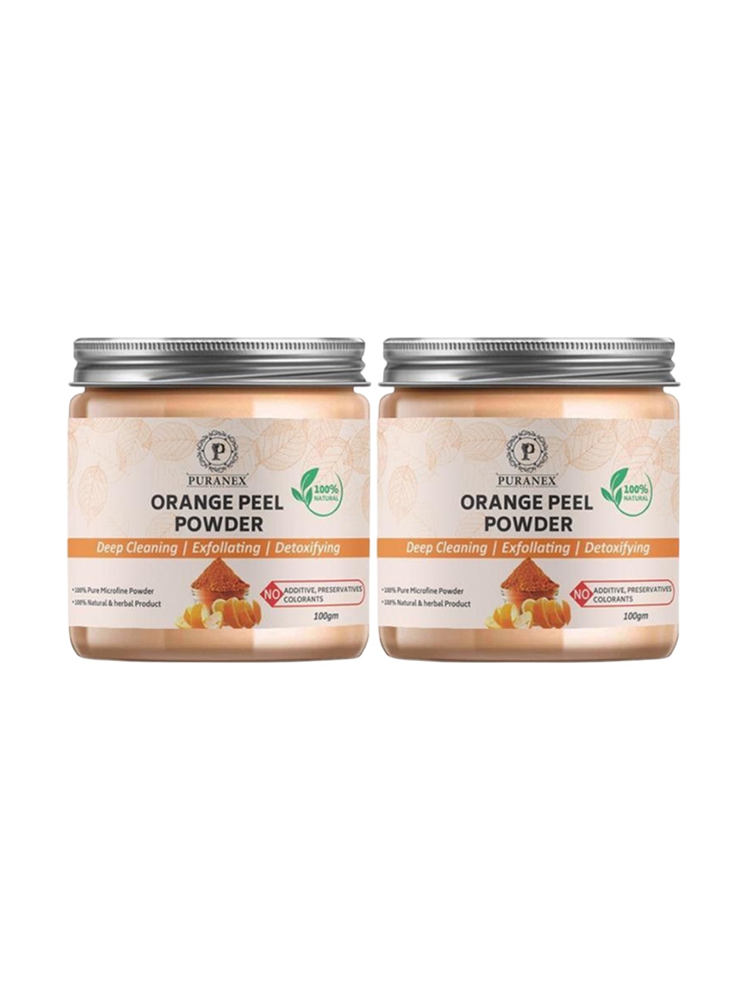 

Puranex Set Of 2 Orange Peel Powder For Deep Cleansing - 100 g Each, White