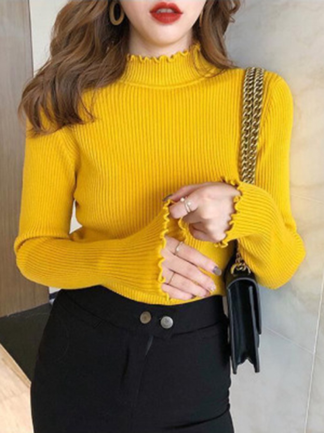 

StyleCast Women Striped Shirt Style Top, Yellow