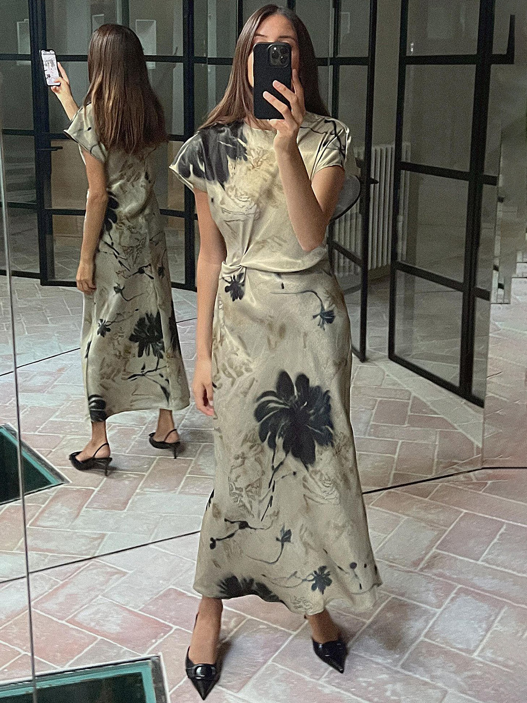 

LULU & SKY Floral Print Maxi Dress, Multi