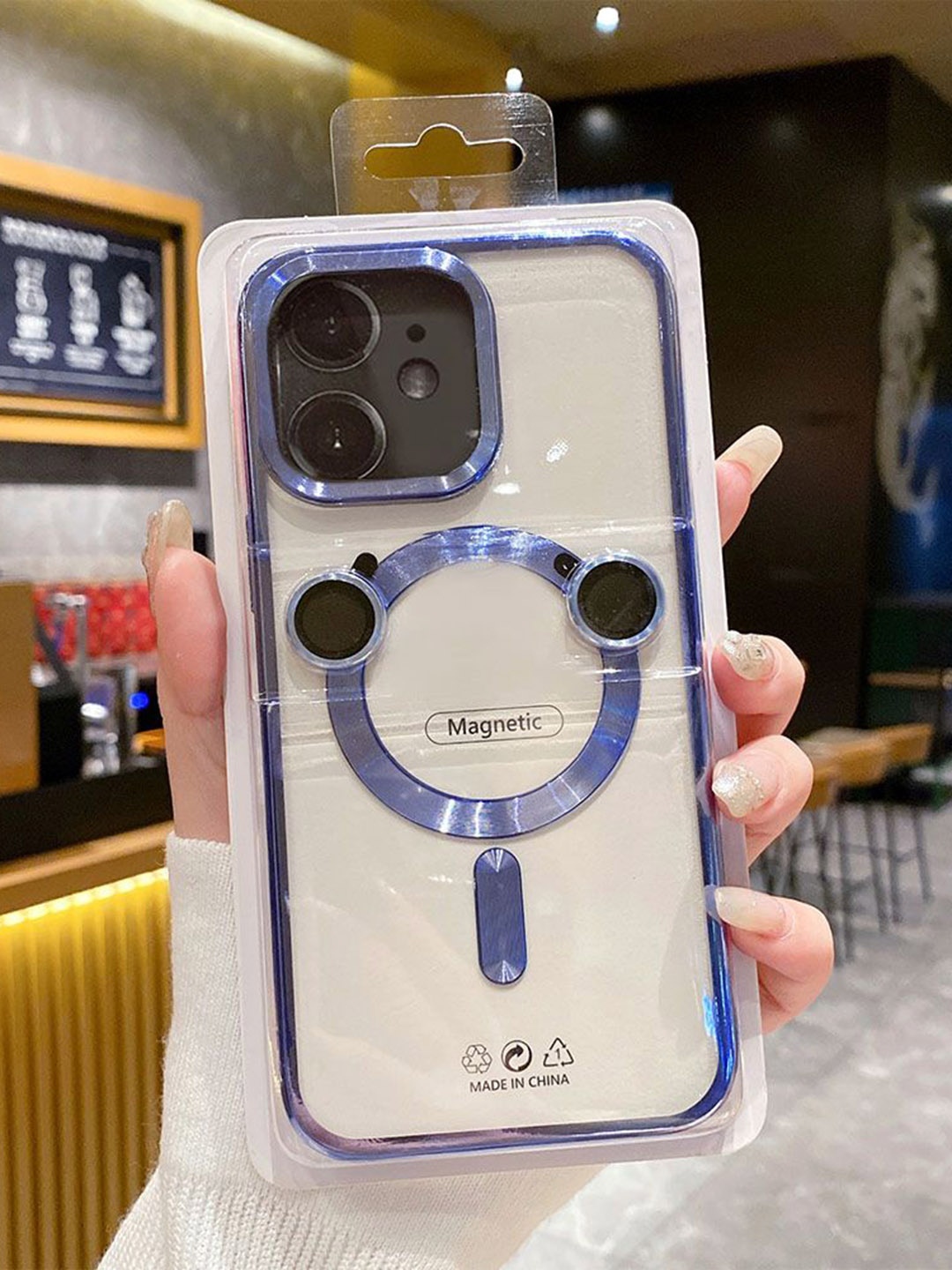 

Luxury Kase Solid Printed iPhone 11 Back Case Mobile Accessories, Blue