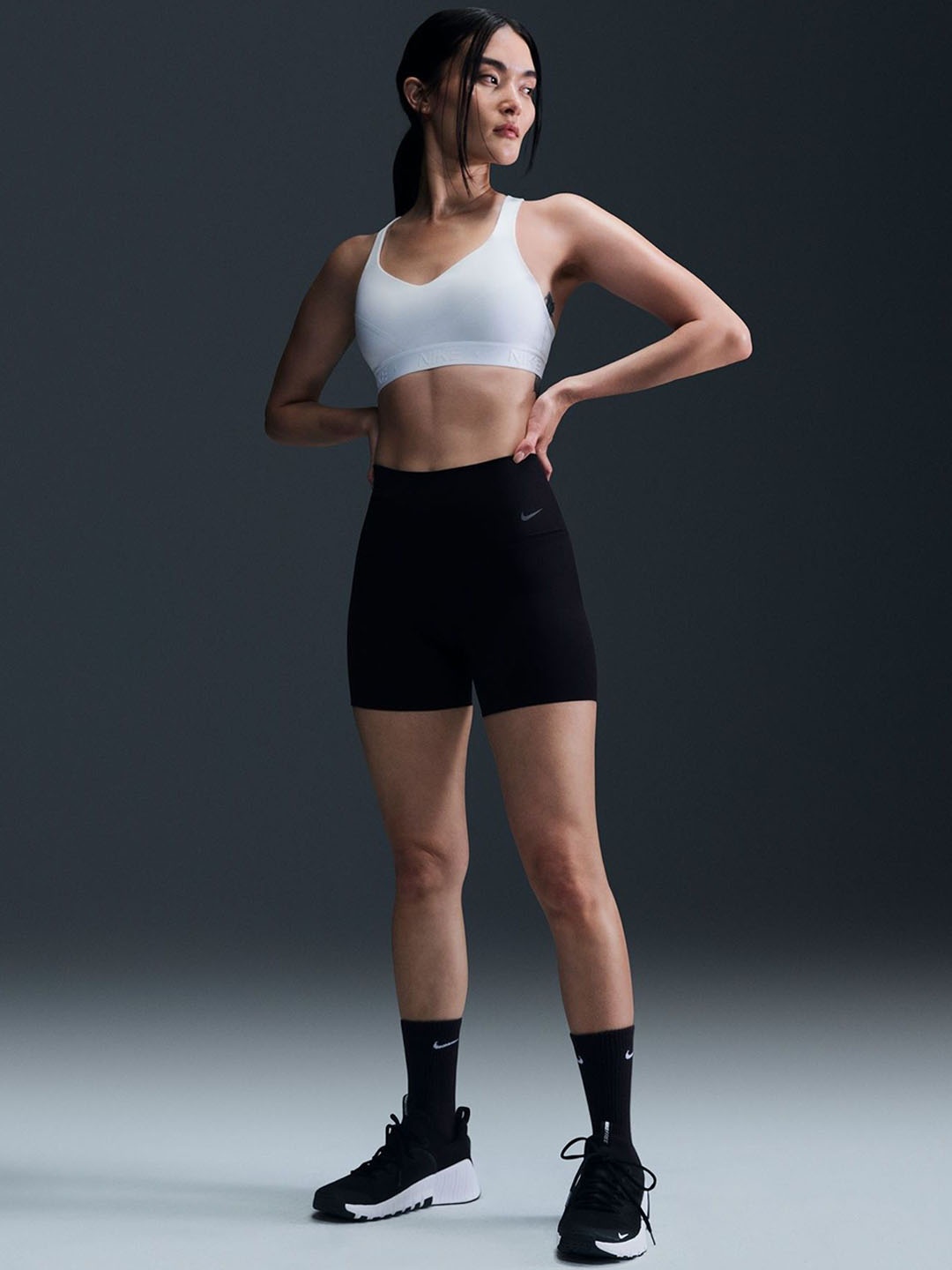 

Nike Zenvy Women's Gentle-Support High-Waisted Biker Shorts, Black