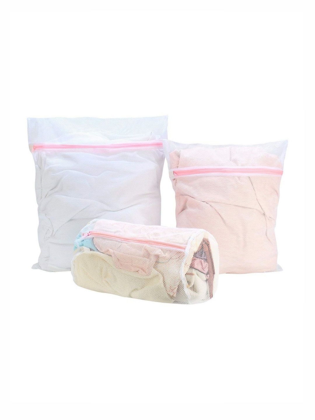 

HOKIPO White 3 Pieces Mesh Laundry Clothes Washing Bags