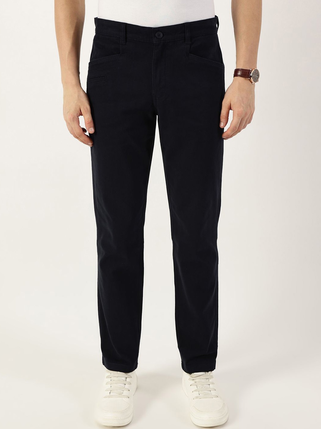

Thomas Scott Men Smart Easy Wash Chinos Trousers, Navy blue