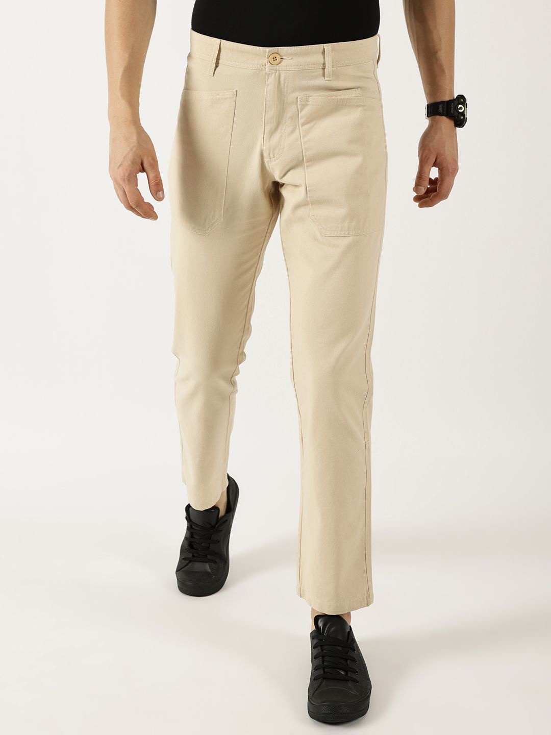 

Thomas Scott Men Smart Straight Fit Easy Wash Trousers, Beige