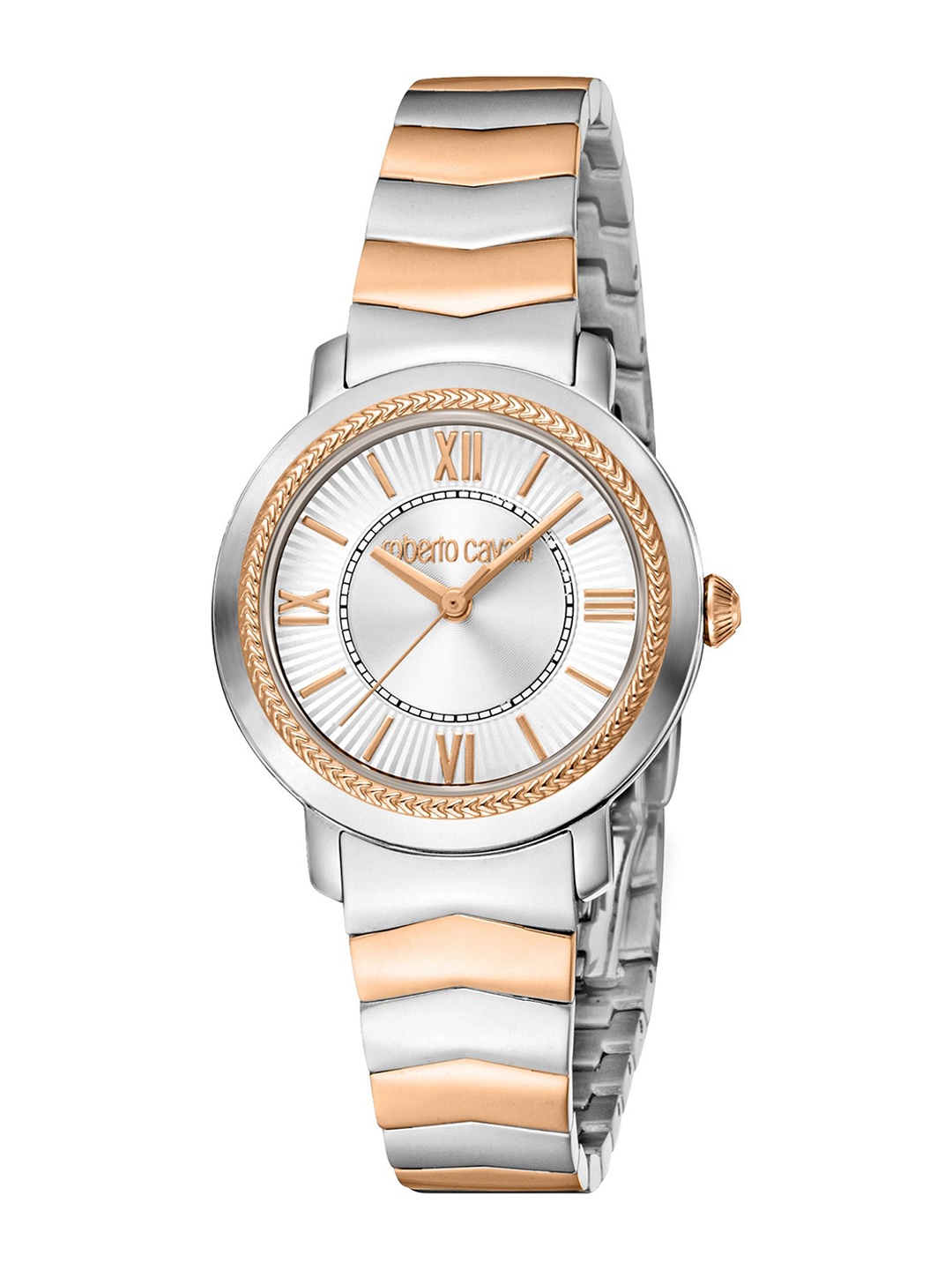 

Roberto Cavalli Women Embellished Dial & Stainless Steel Straps Analogue Watch RC5L056M0105, Multi