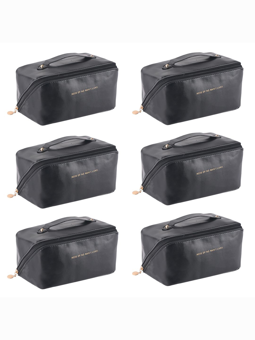 

Kuber Industries Set of 6 Pouch Travel Accessory, Black