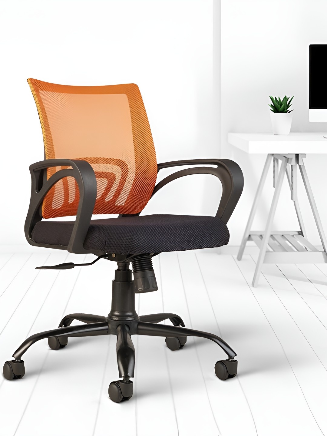 

CELLBELL Zenith C107 Orange Mesh Adjustable Office Chair