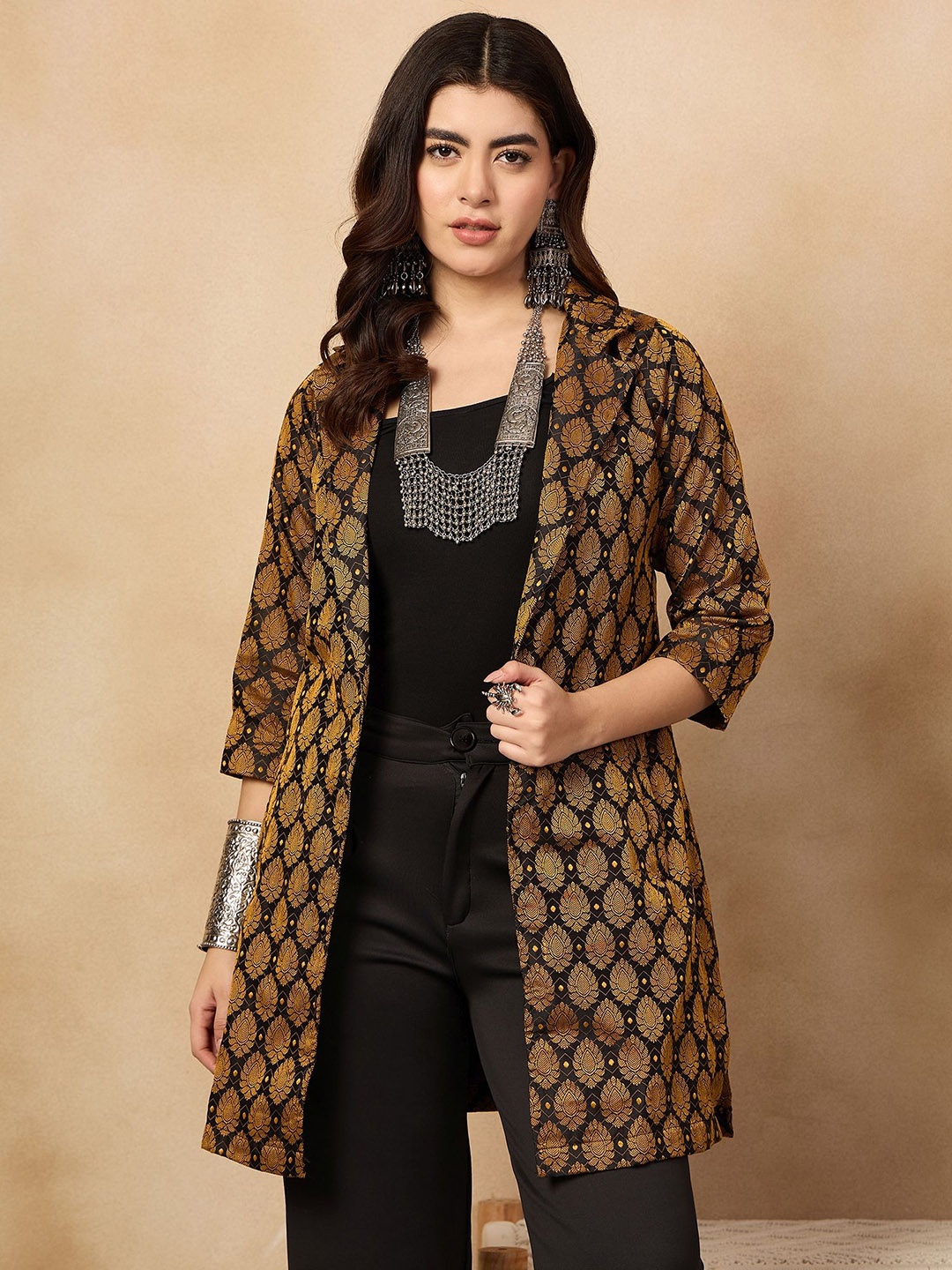 

InWeave Women Open Front Jacket, Black