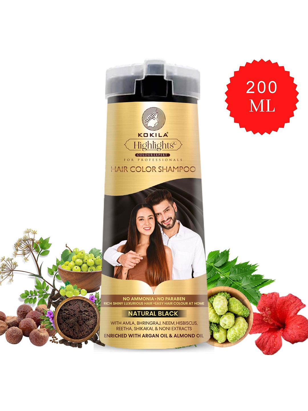 

KOKILA Hair Colour Shampoo- 200ml, Black