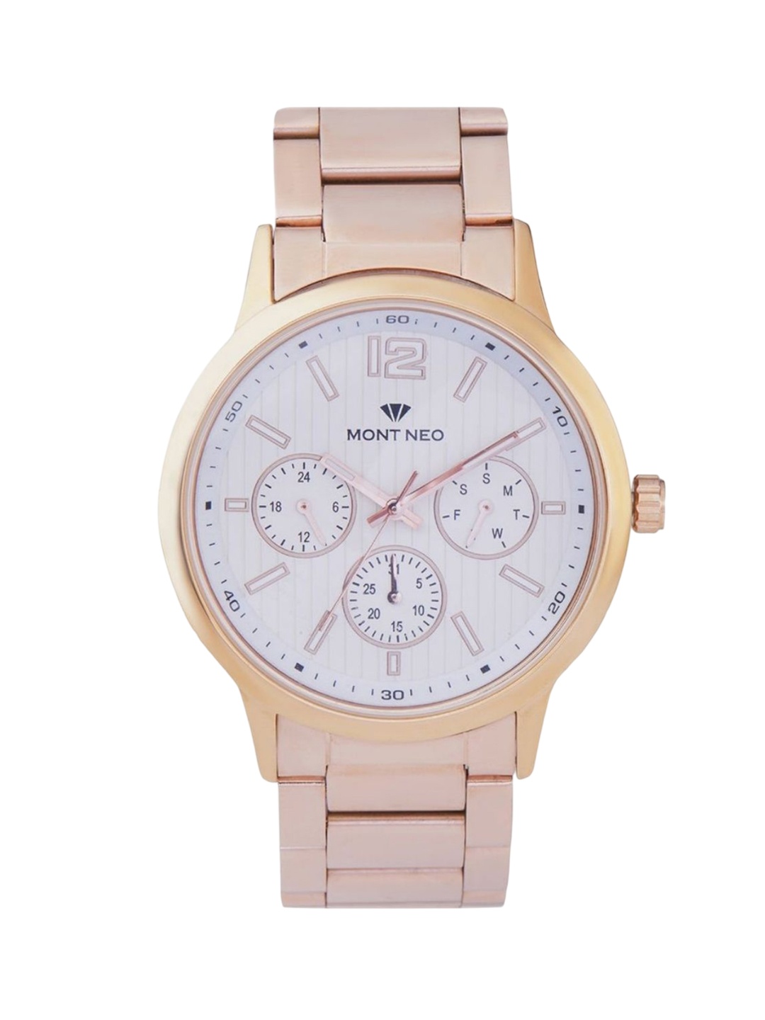 

MONT NEO Men Dial & Bracelet Style Straps Analogue Watch 8008M-L3303, Silver