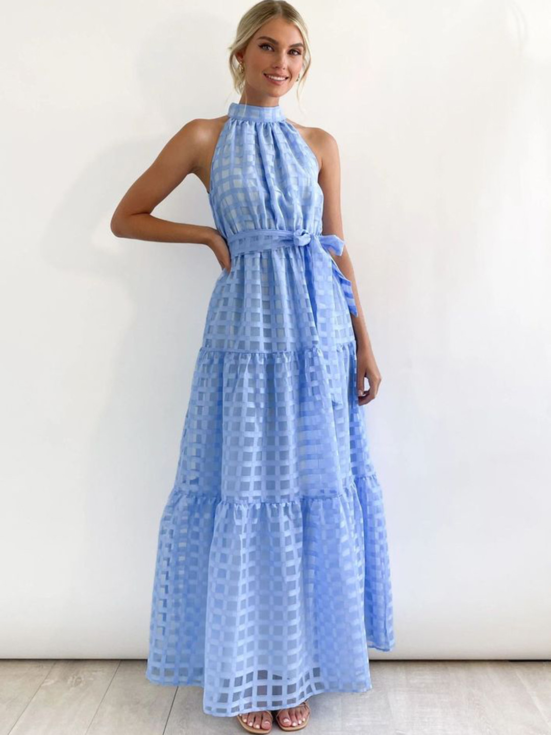 

LULU & SKY Print Maxi Dress, Blue