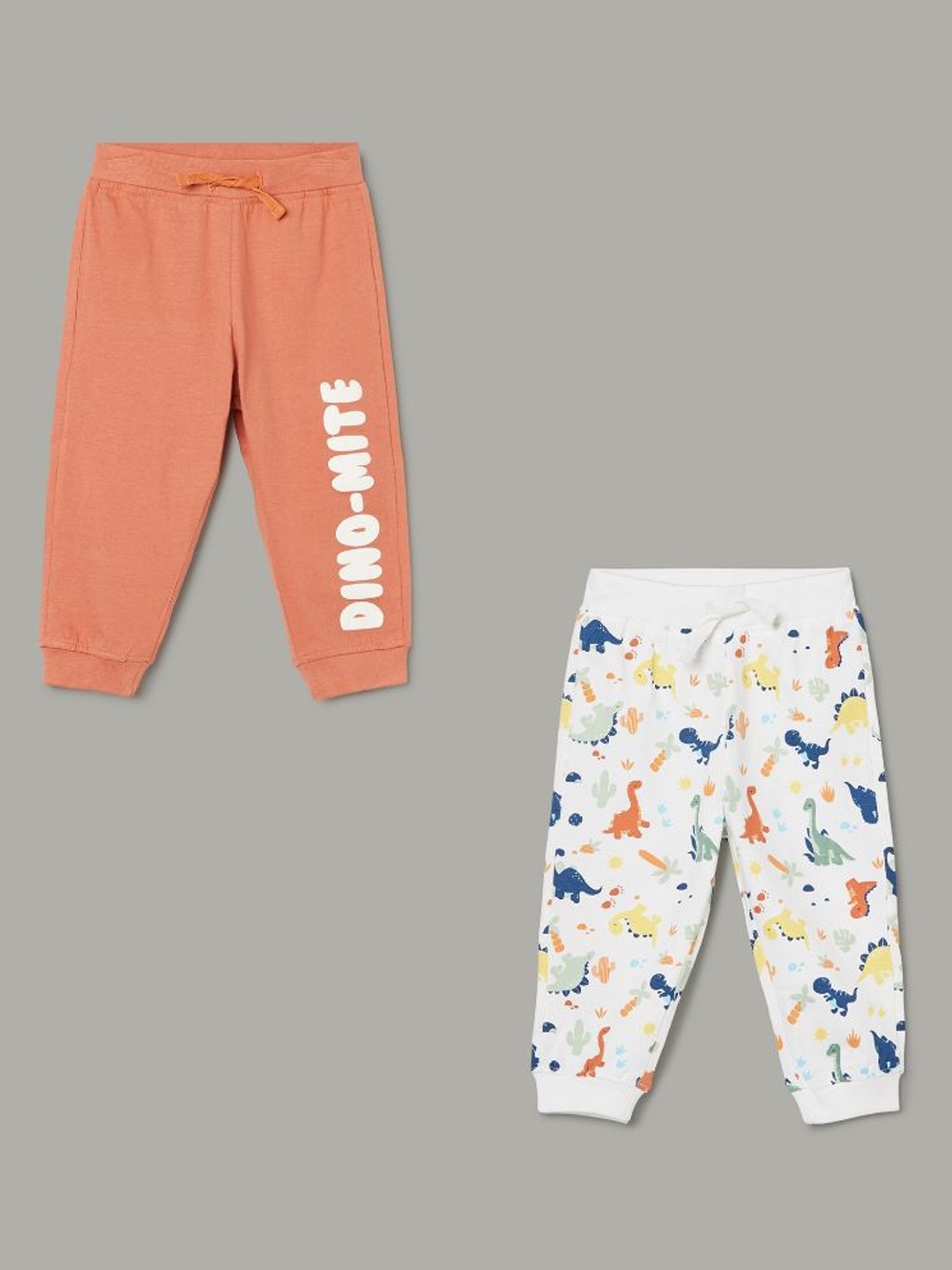 

Juniors by Lifestyle Boys Pack Of 2 Printed Cotton Lounge Pants, Orange
