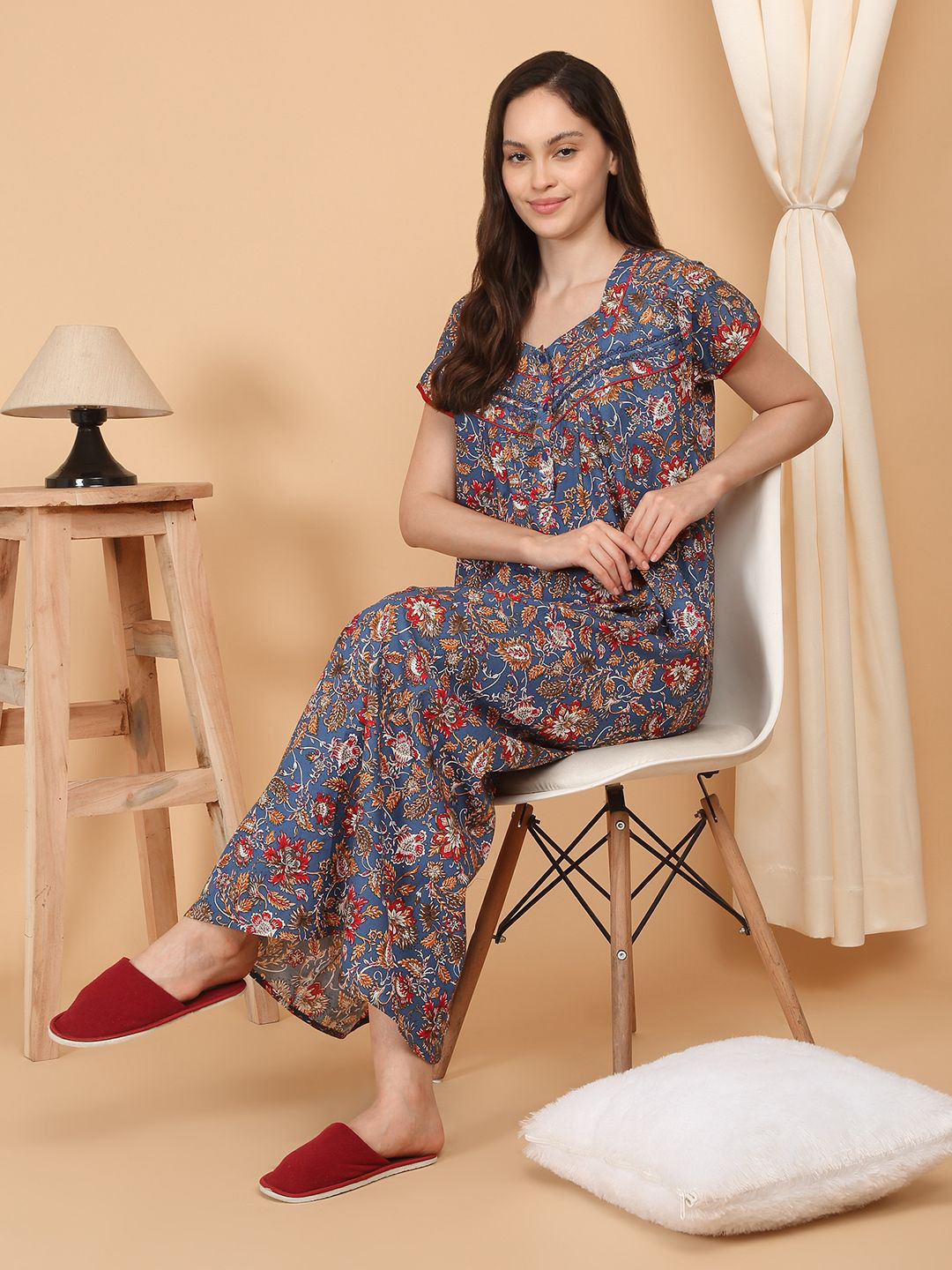 

Sweet Dreams Printed Maxi Nightdress, Blue