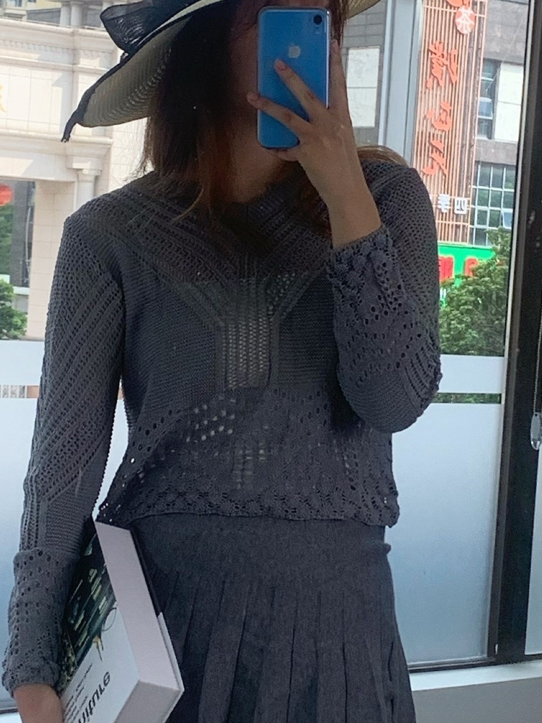 

KPOP Women V-Neck Long Sleeves Linen Top, Black